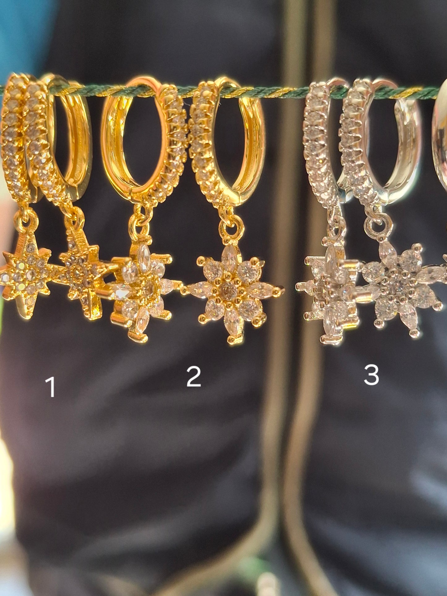 Stainless steel 316 single earrings with zirconium stones