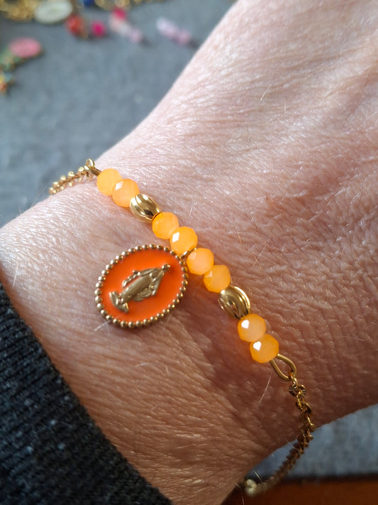 Bracelet chaîne acier inoxydable stainless steel 316 madone stainless steel 316 handmade sur mesure