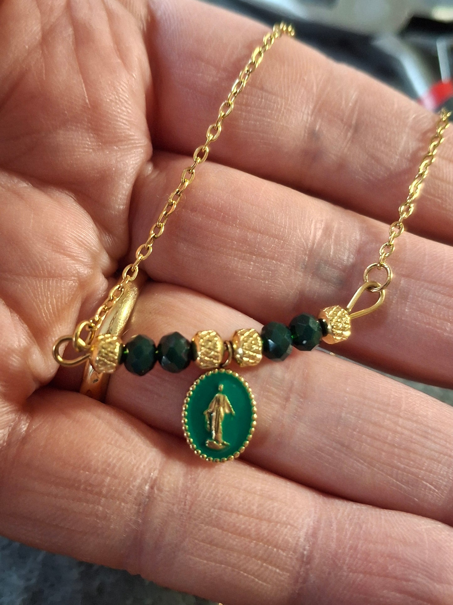 Bracelet chaîne acier inoxydable stainless steel 316 madone stainless steel 316 handmade sur mesure