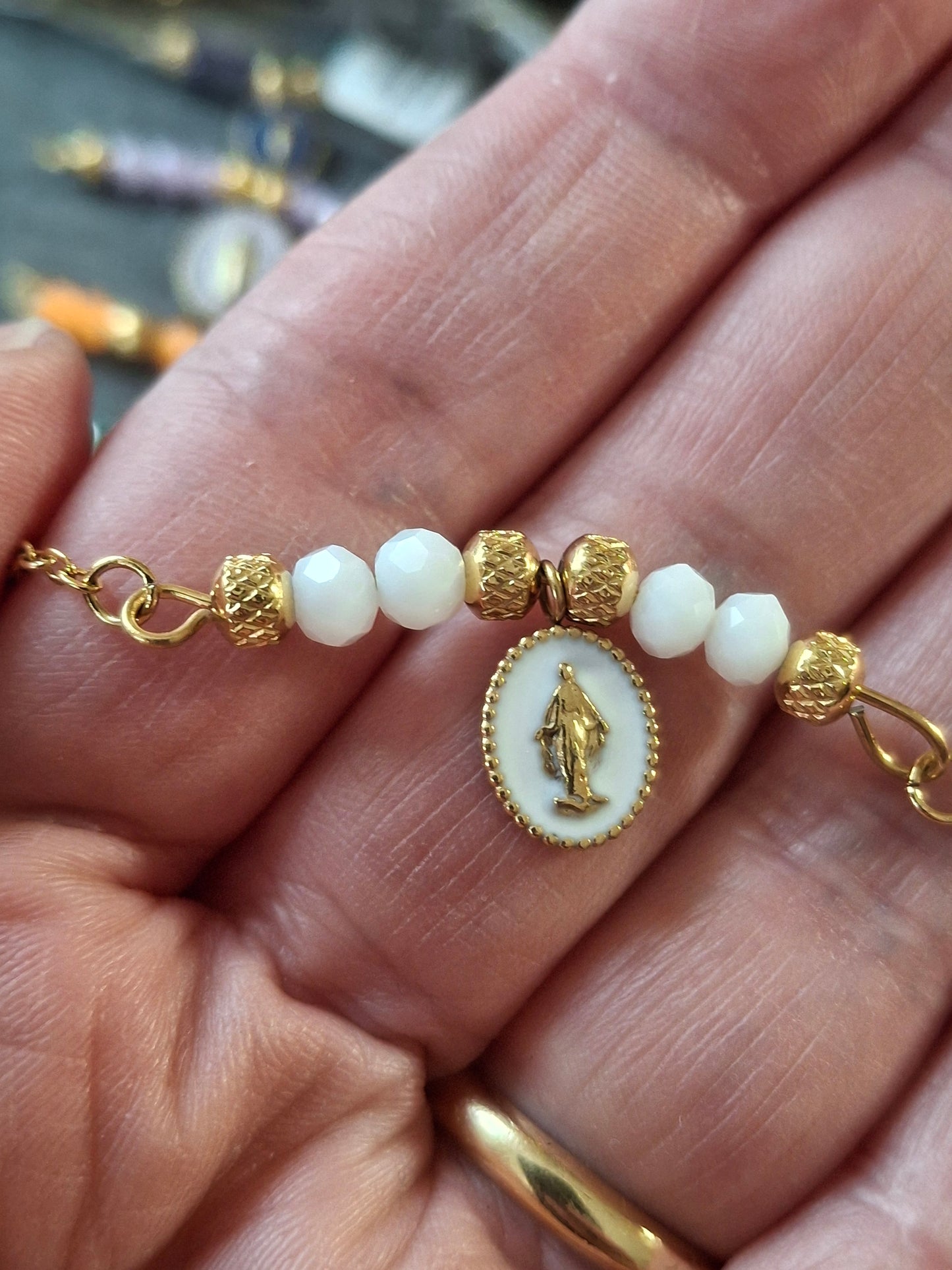 Bracelet chaîne acier inoxydable stainless steel 316 ,madone stainless steel 316 handmade sur mesure