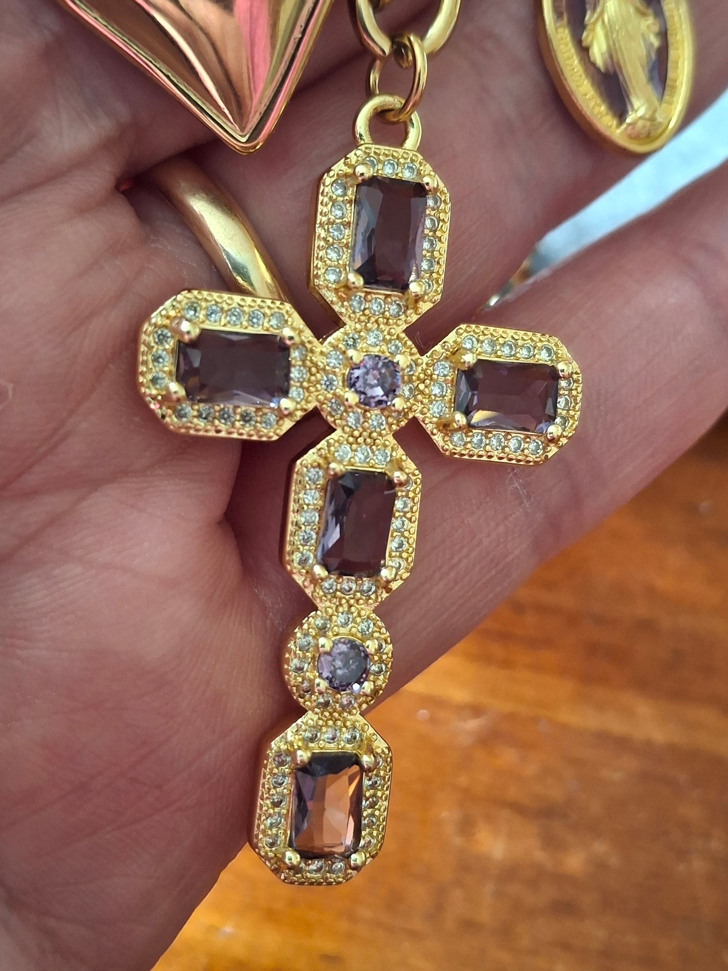 Collier chaîne maille gourmette acier inoxydable stainless steel 316 breloques handmade réglable