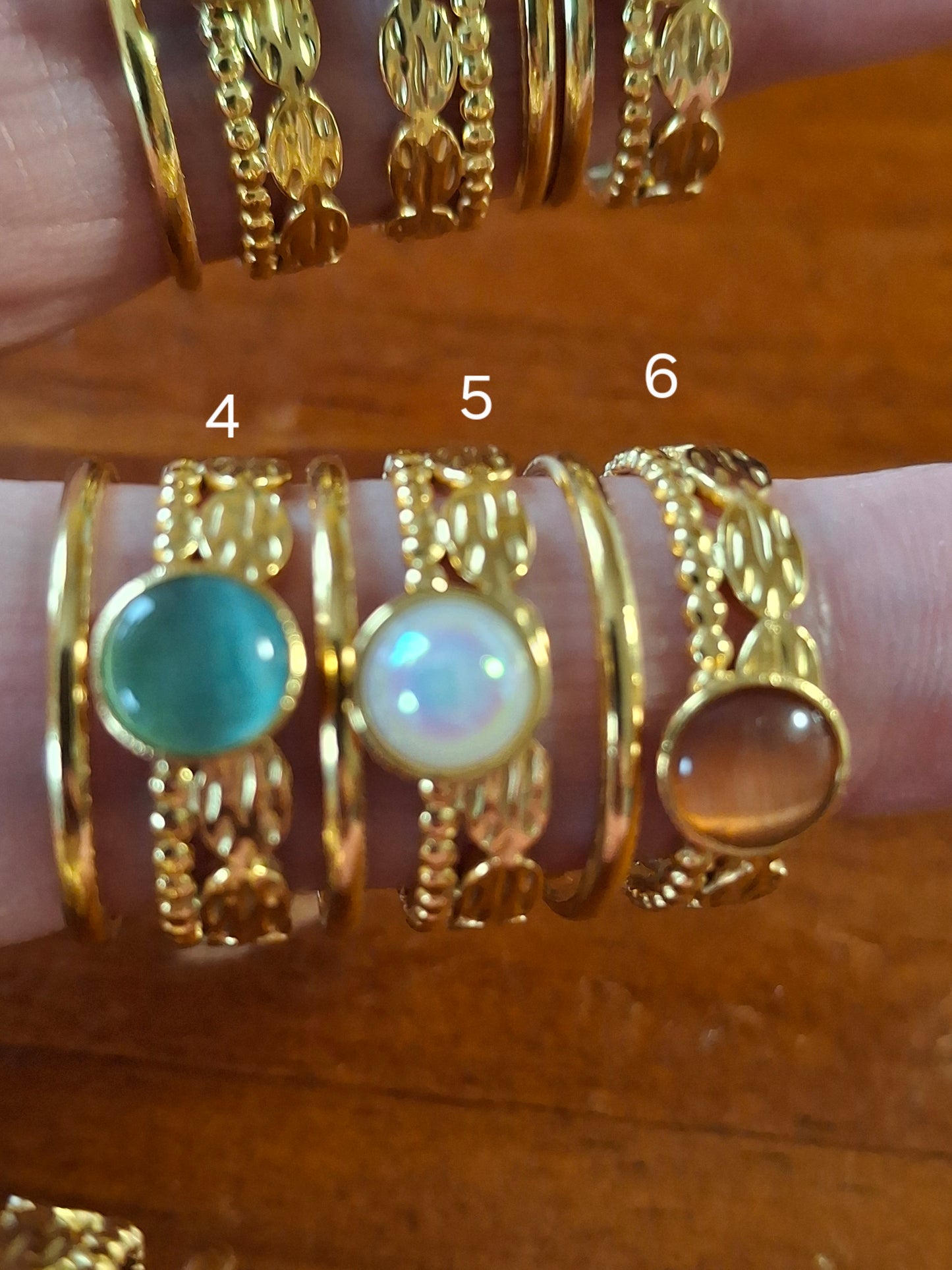 Bague stainless steel 316 réglable ajustable