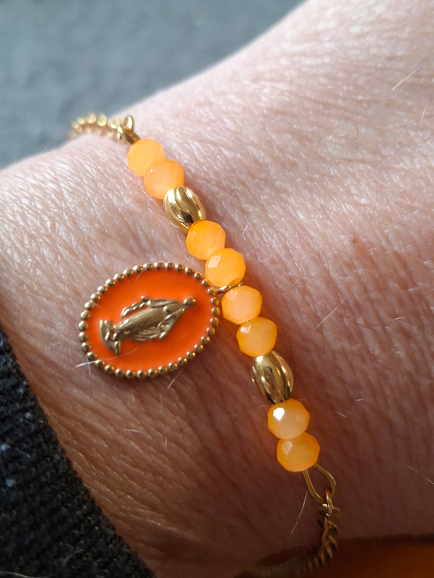 Bracelet chaîne acier inoxydable stainless steel 316 madone stainless steel 316 handmade sur mesure