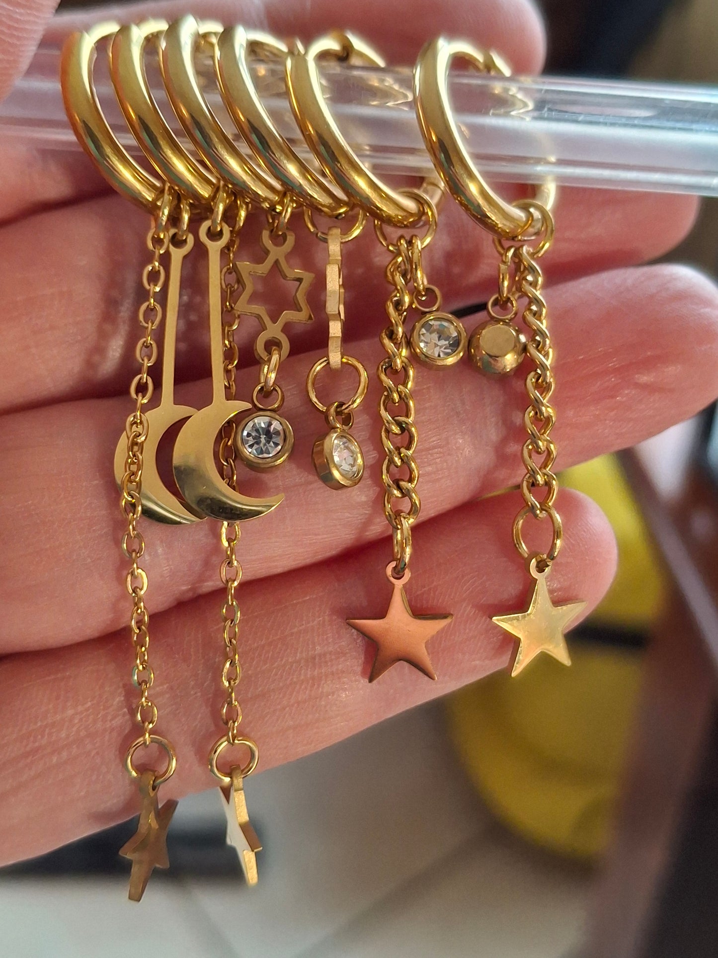 316 Stainless Steel Single Hoop Earrings, Sold as a Pair