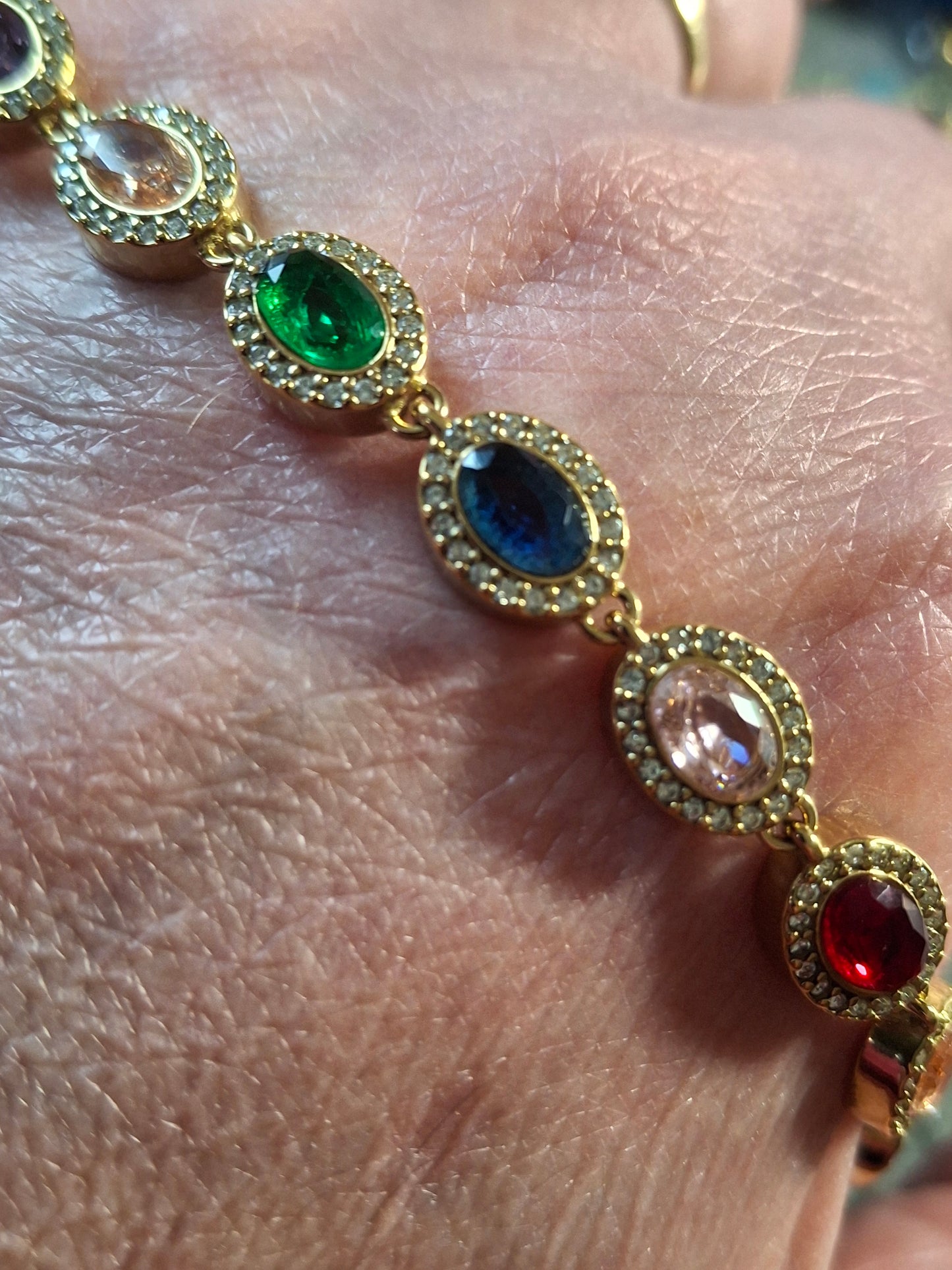 Armband Kette Edelstahl 316 von höchster Qualität, Kristall mit Zirkonia besetzt, Madonnenanhänger Edelstahl 316, handgefertigt, nur auf Maß