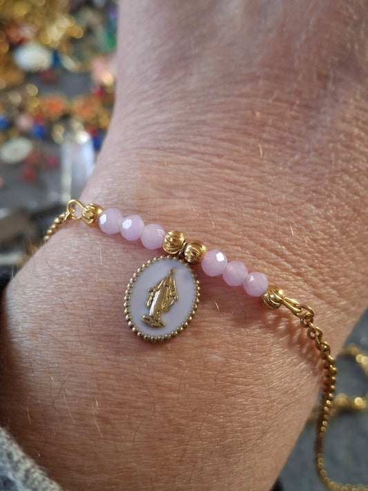 Bracelet chaîne acier inoxydable stainless steel 316 madone stainless steel 316 handmade sur mesure