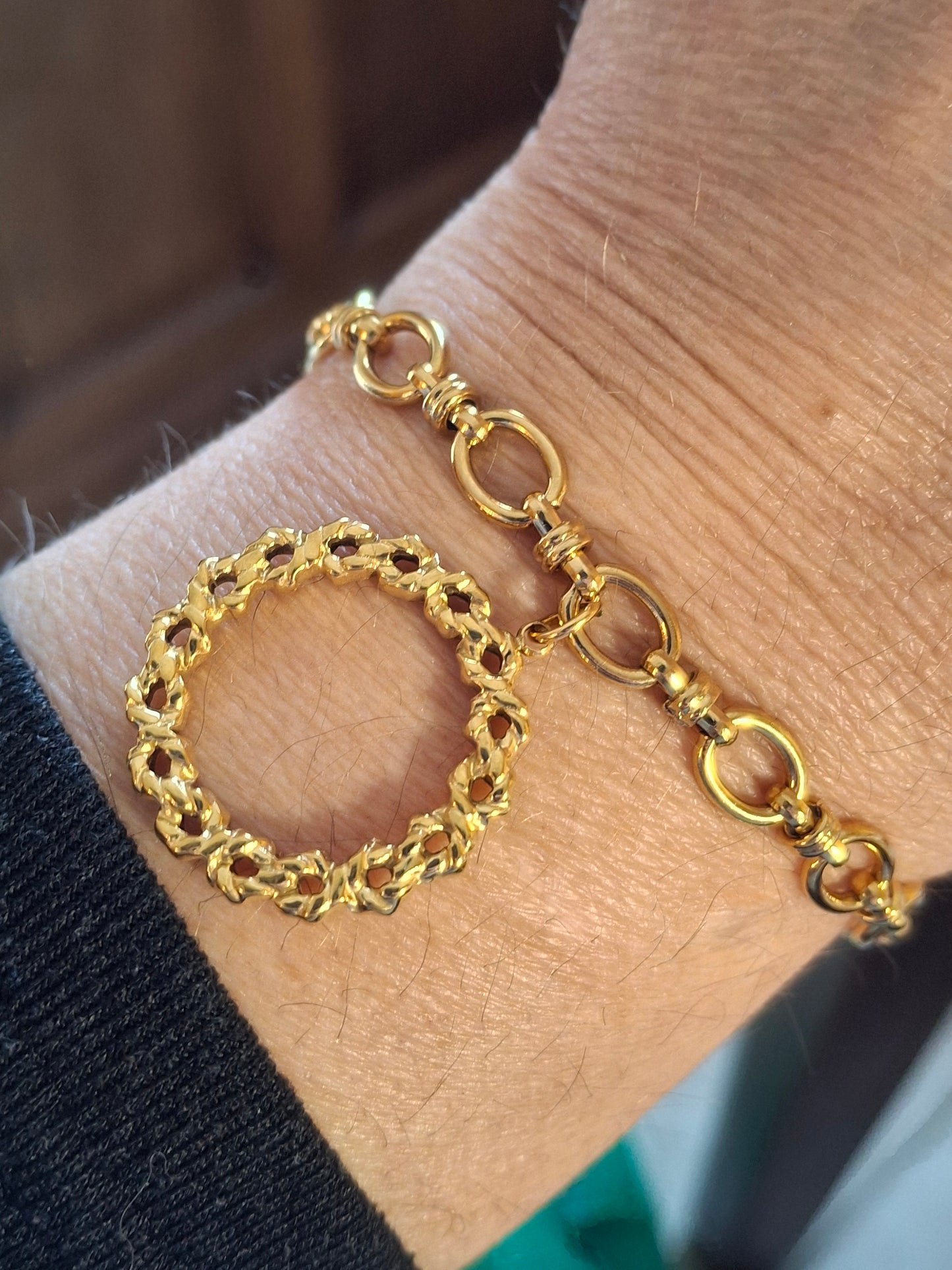 Bracelet chaîne maille gourmette stainless steel 316 couronne stainless steel 316,sur mesure