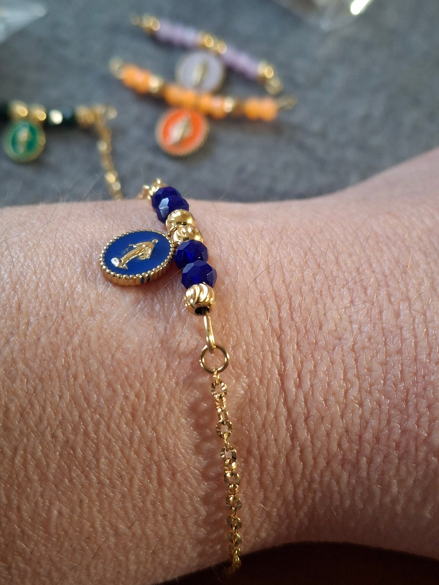 Bracelet chaîne acier inoxydable stainless steel 316 madone stainless steel 316 handmade sur mesure