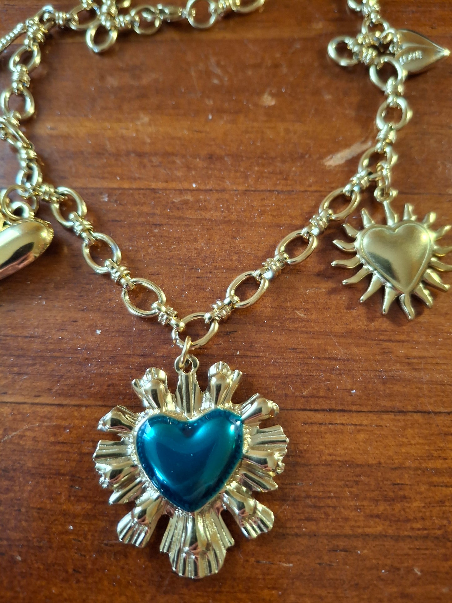 Collier chaîne acier inoxydable stainless steel 316 breloques ajustable réglable