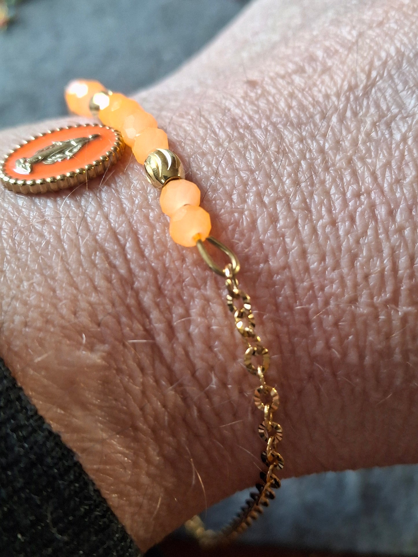 Bracelet chaîne acier inoxydable stainless steel 316 madone stainless steel 316 handmade sur mesure