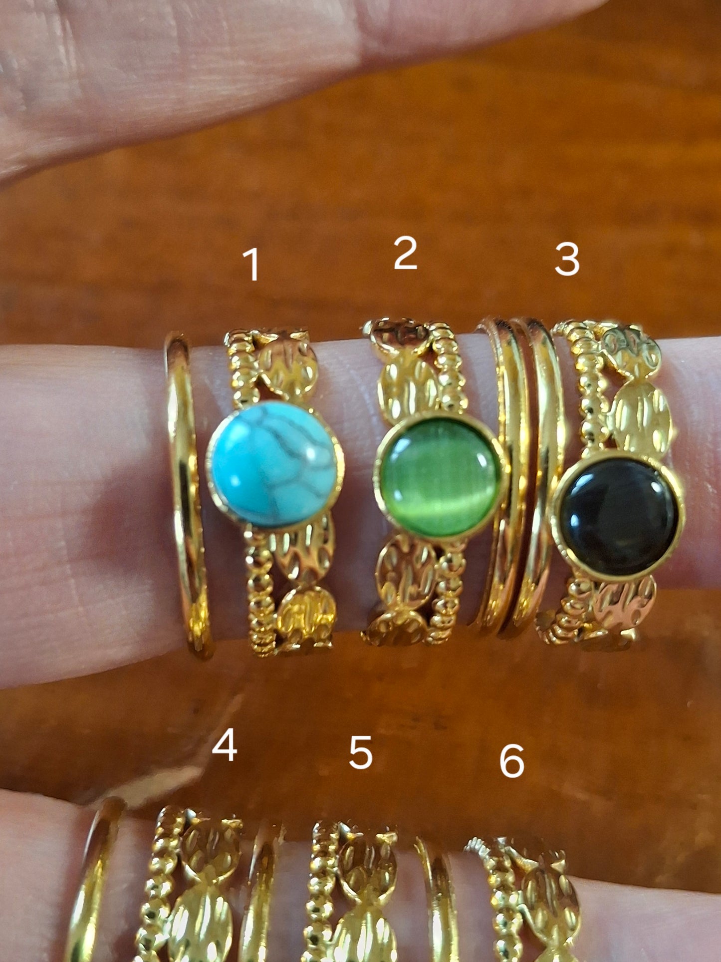 Bague stainless steel 316 réglable ajustable