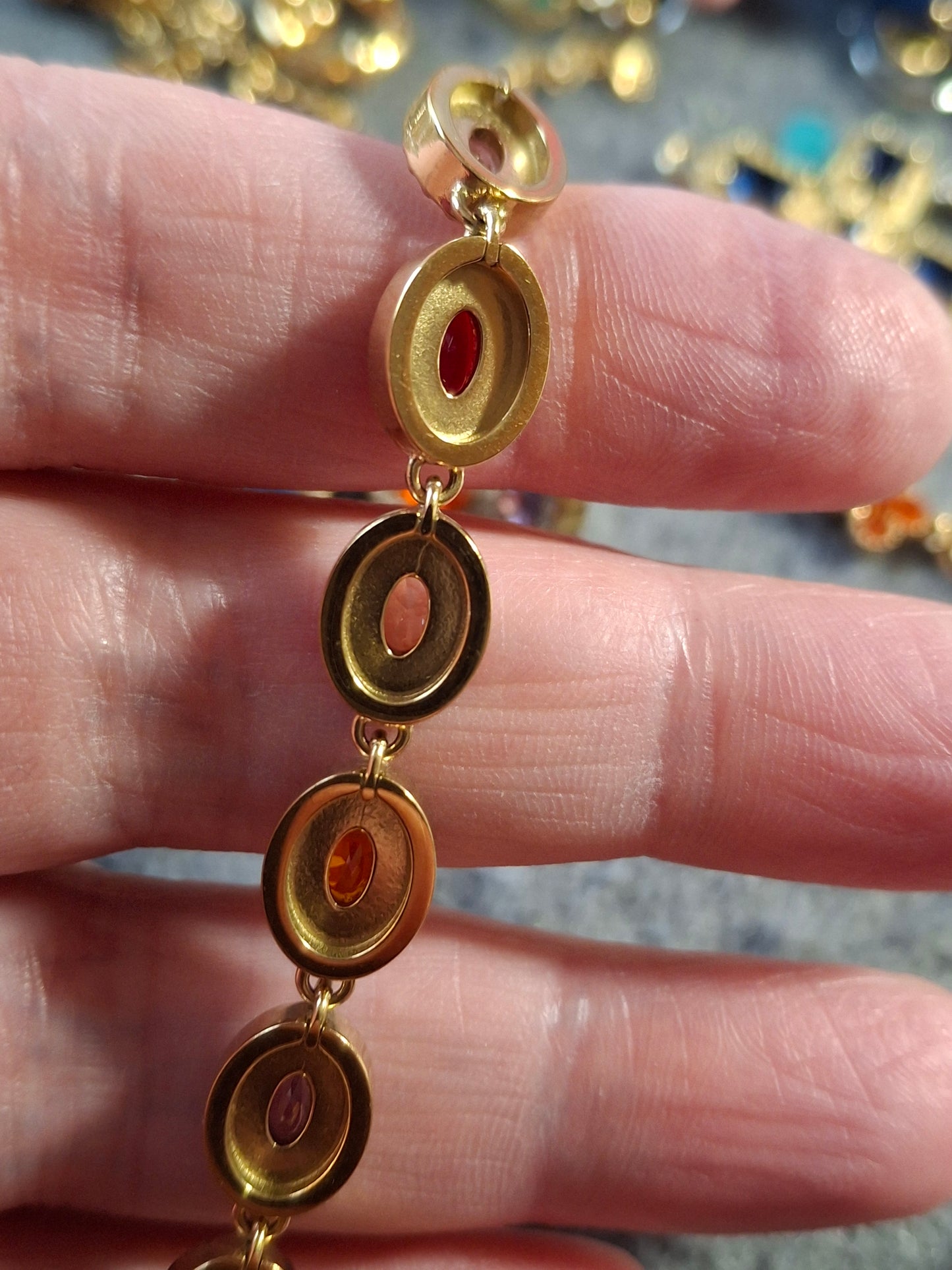 Armband Kette Edelstahl 316 von höchster Qualität, Kristall mit Zirkonia besetzt, Madonnenanhänger Edelstahl 316, handgefertigt, nur auf Maß