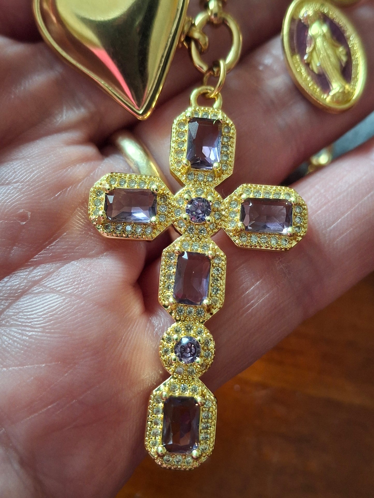 Collier chaîne maille gourmette acier inoxydable stainless steel 316 breloques handmade réglable