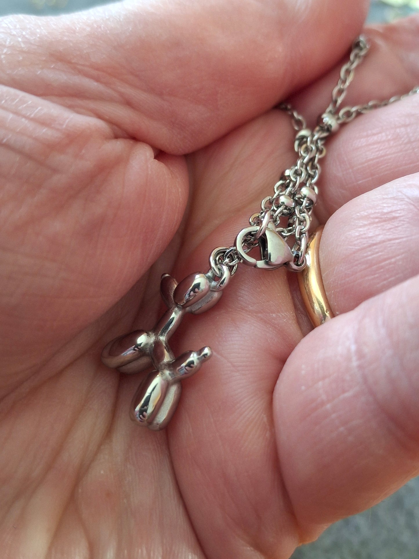 Collier chaîne acier inoxydable stainless steel chien ballon acier inoxydable stainless steel