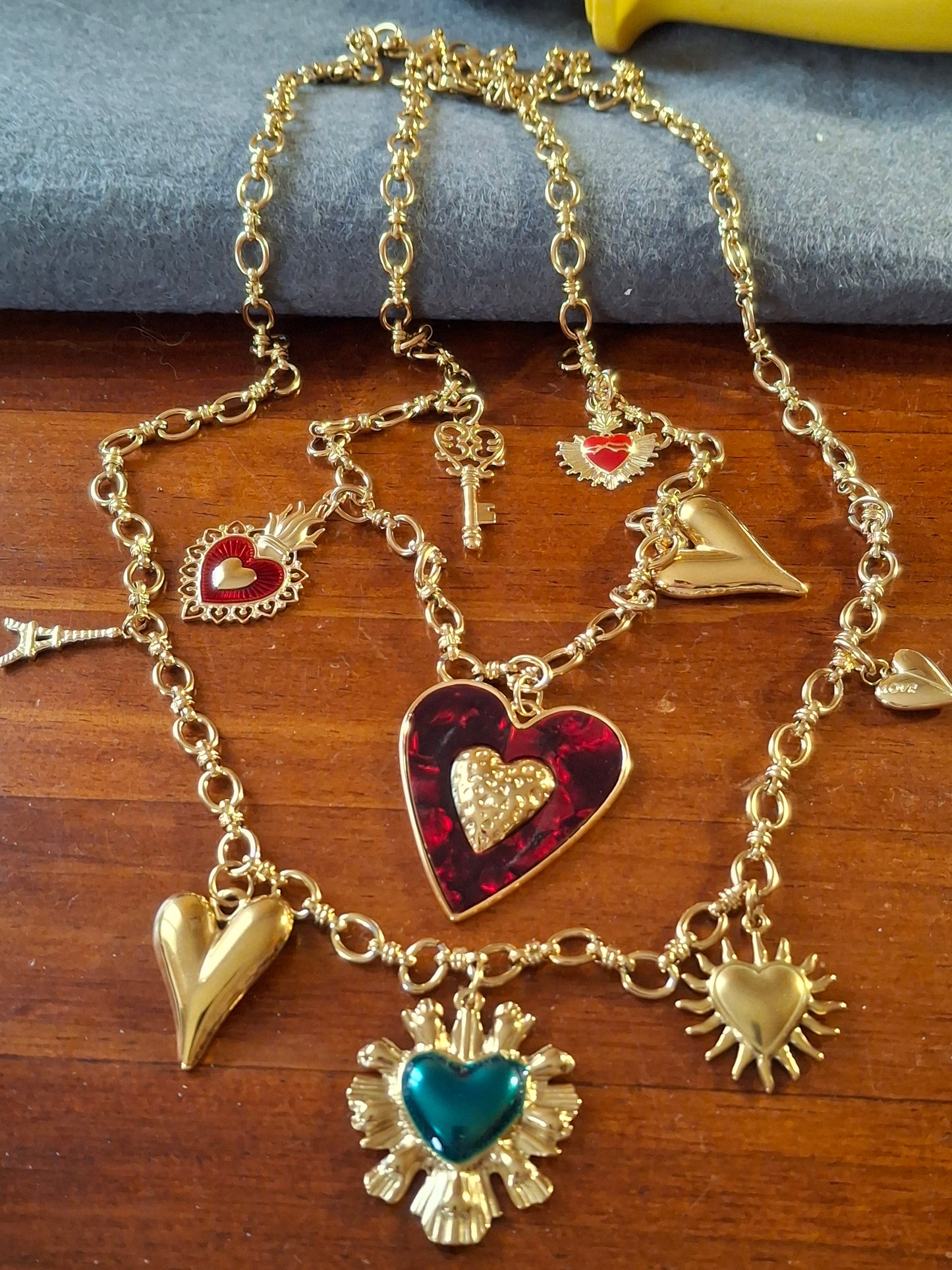 Collier chaîne acier inoxydable stainless steel 316 breloques ajustable réglable