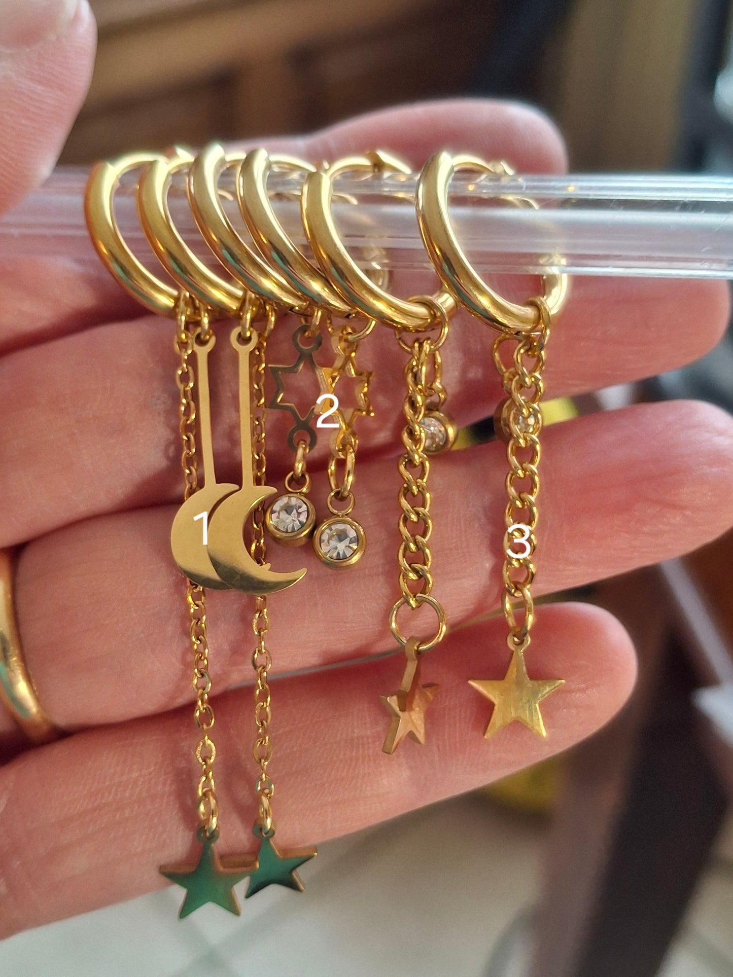 316 Stainless Steel Single Hoop Earrings, Sold as a Pair