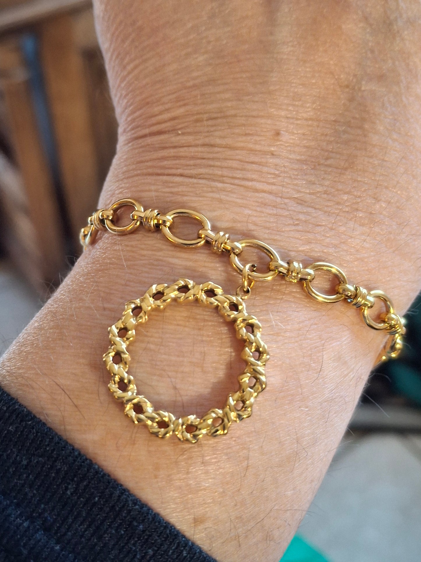 Bracelet chaîne maille gourmette stainless steel 316 couronne stainless steel 316,sur mesure