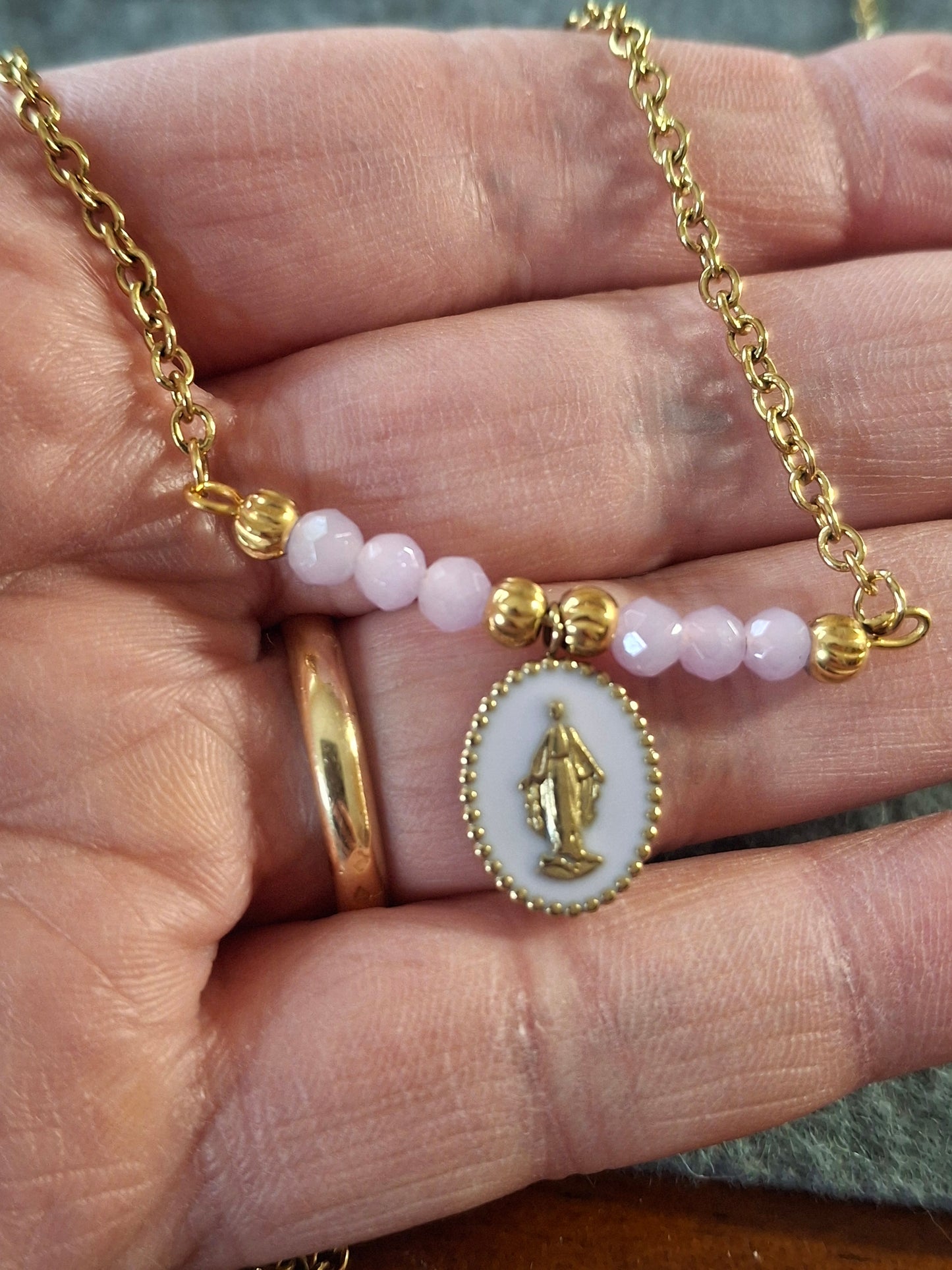 Bracelet chaîne acier inoxydable stainless steel 316 madone stainless steel 316 handmade sur mesure