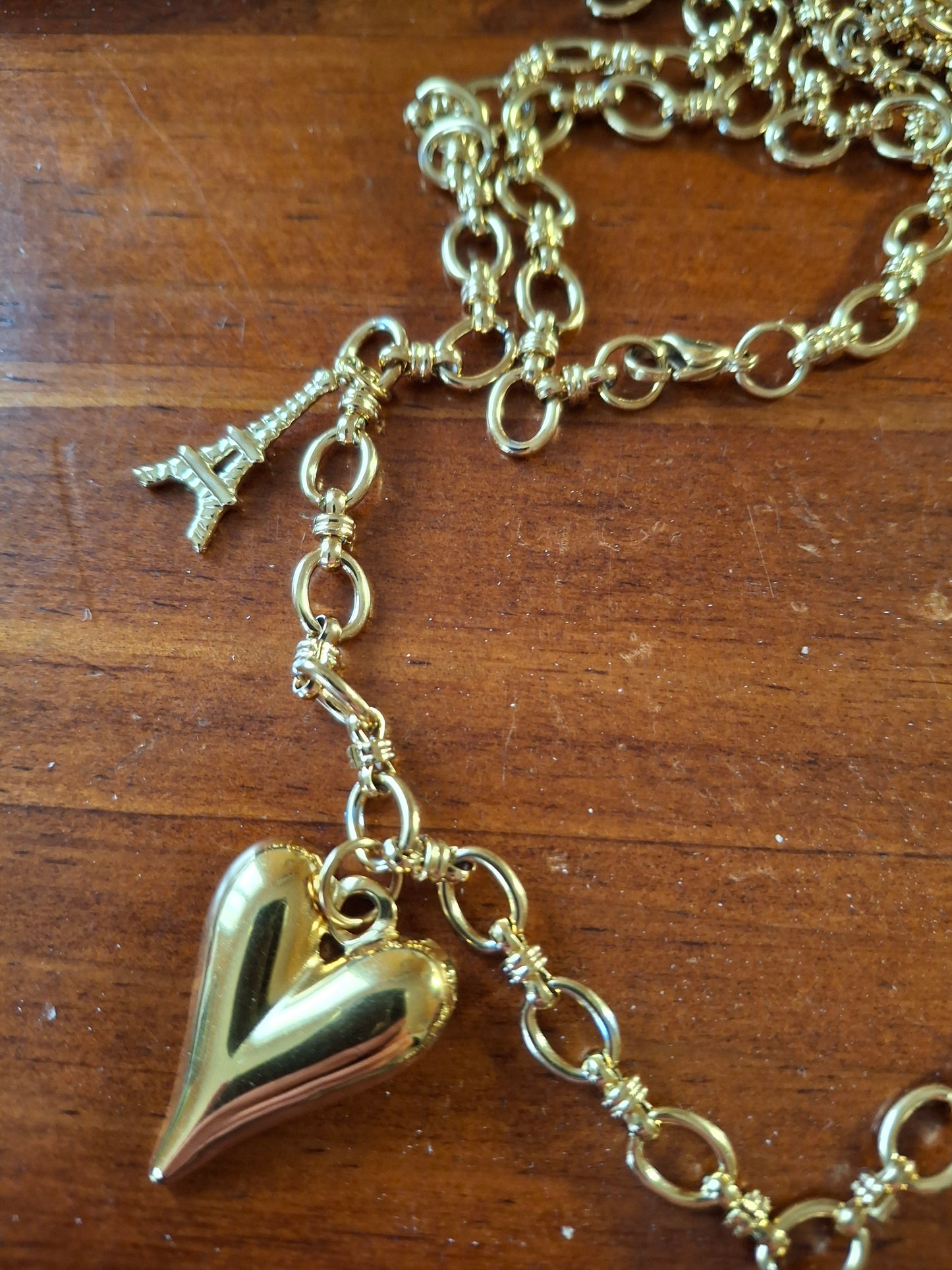 Collier chaîne acier inoxydable stainless steel 316 breloques ajustable réglable