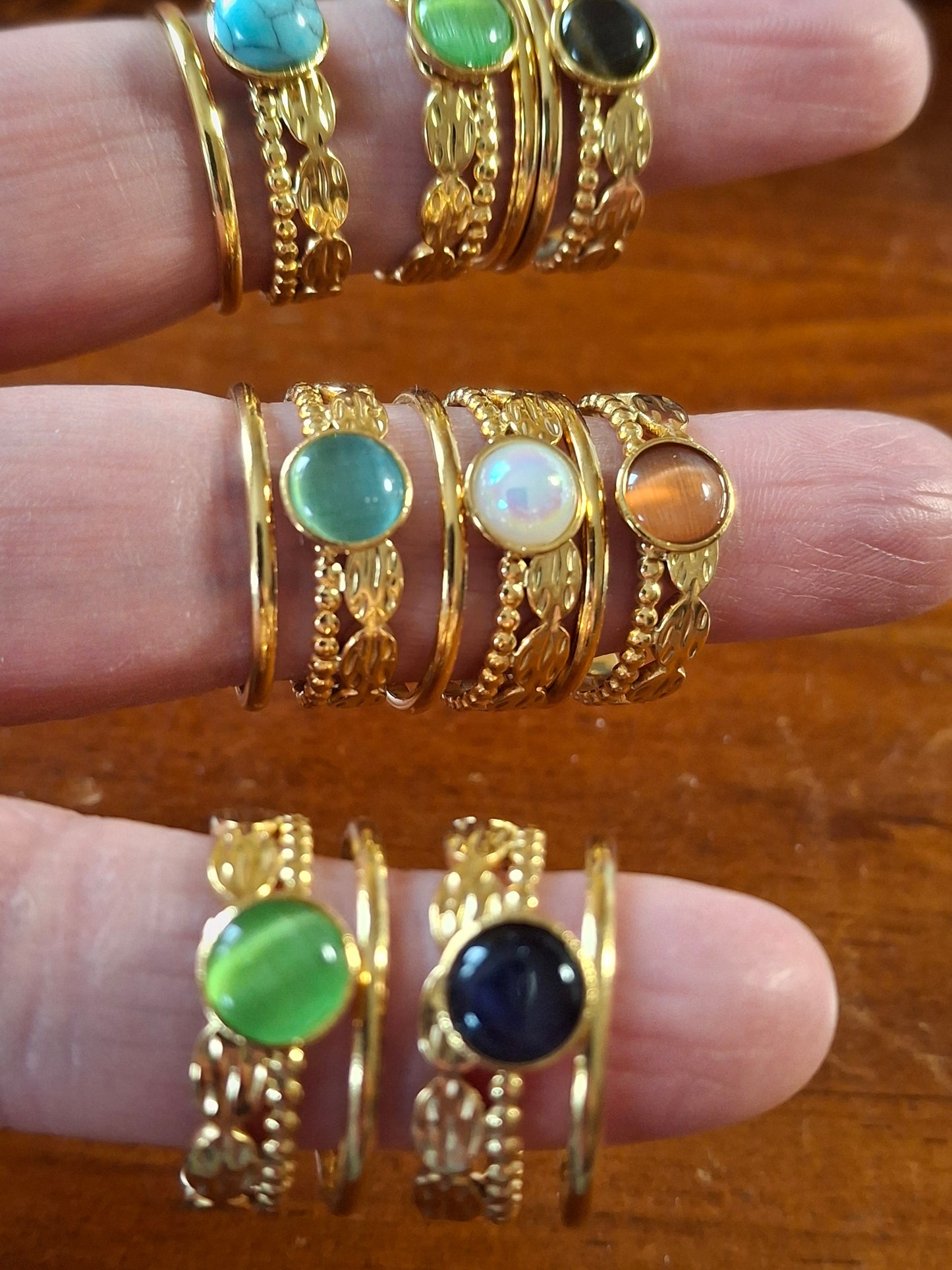 Bague stainless steel 316 réglable ajustable