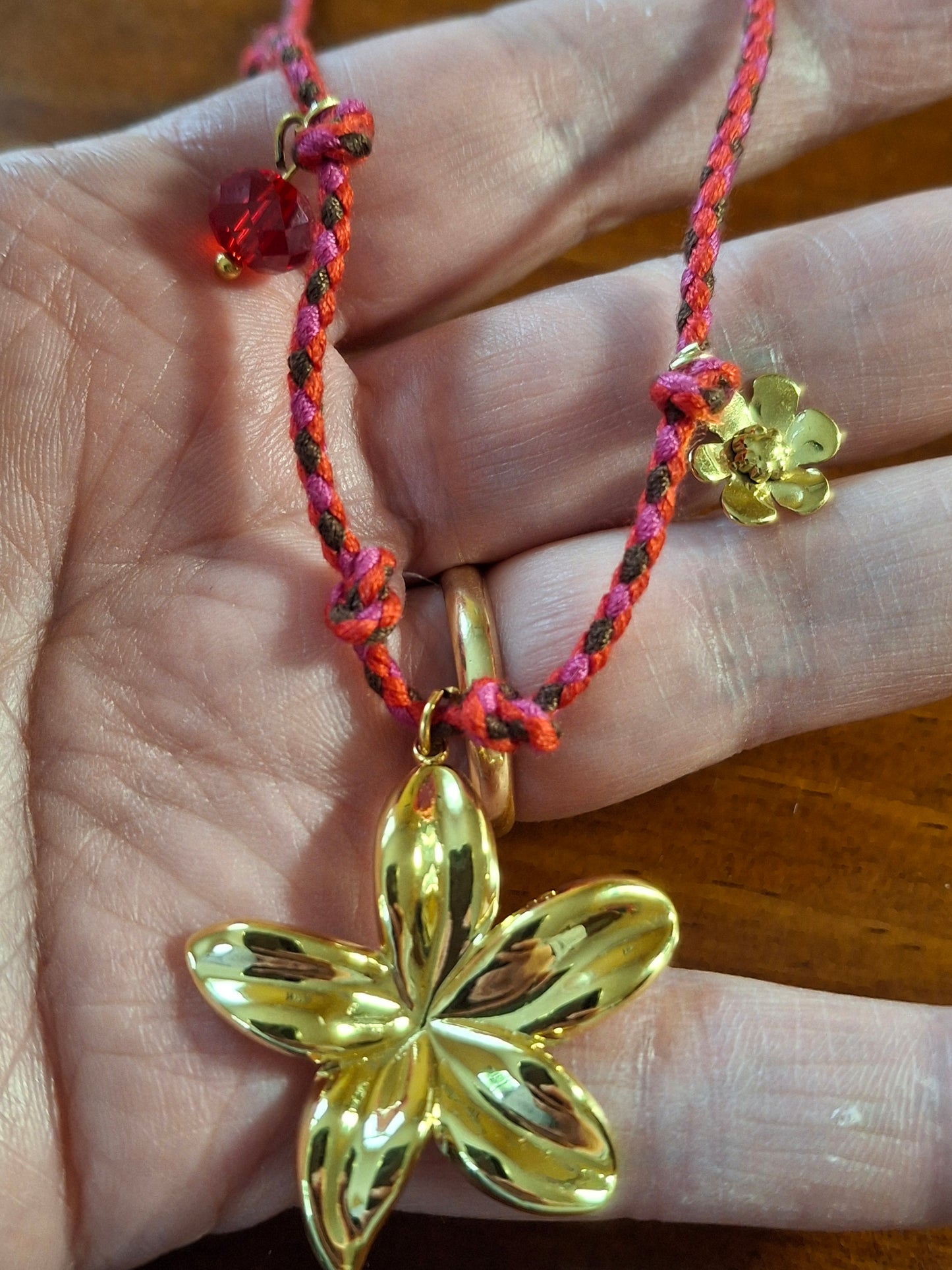 Collier cordon tressé réglable ajustable handmade