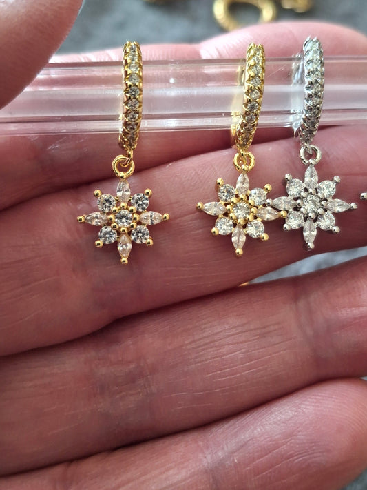 Stainless steel 316 single earrings with zirconium stones