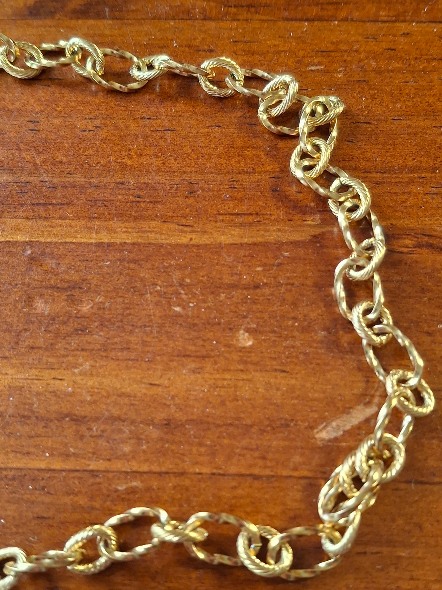 Collier choker chaîne acier inoxydable stainless steel grand fermoir toggle, fleur acier inoxydable stainless steel 316