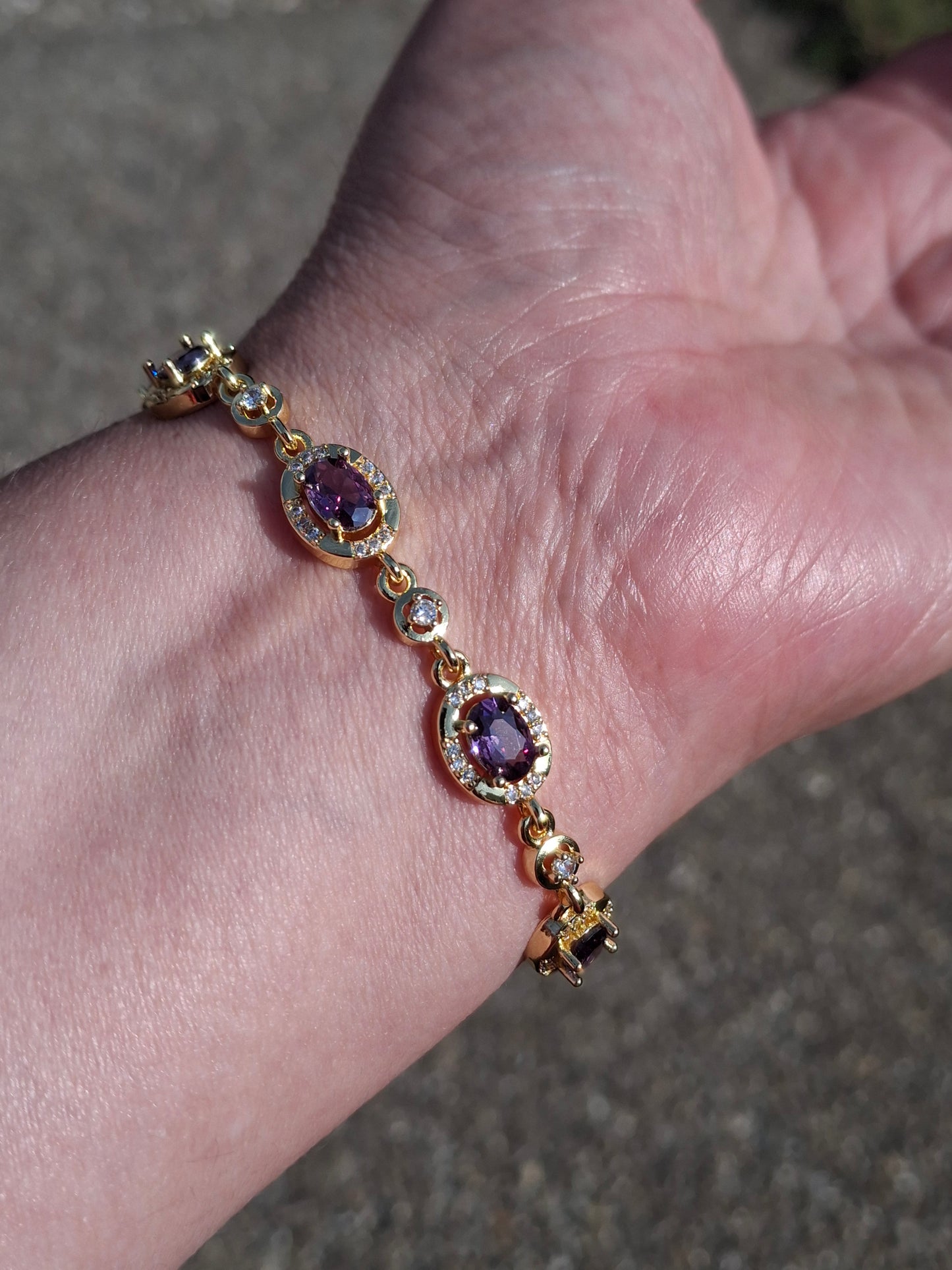 Bracelet chaîne maille gourmette acier inoxydable stainless steel sertie cristal, coeur, clé stainless steel 316 serti zirconium fermoir toggle handmade