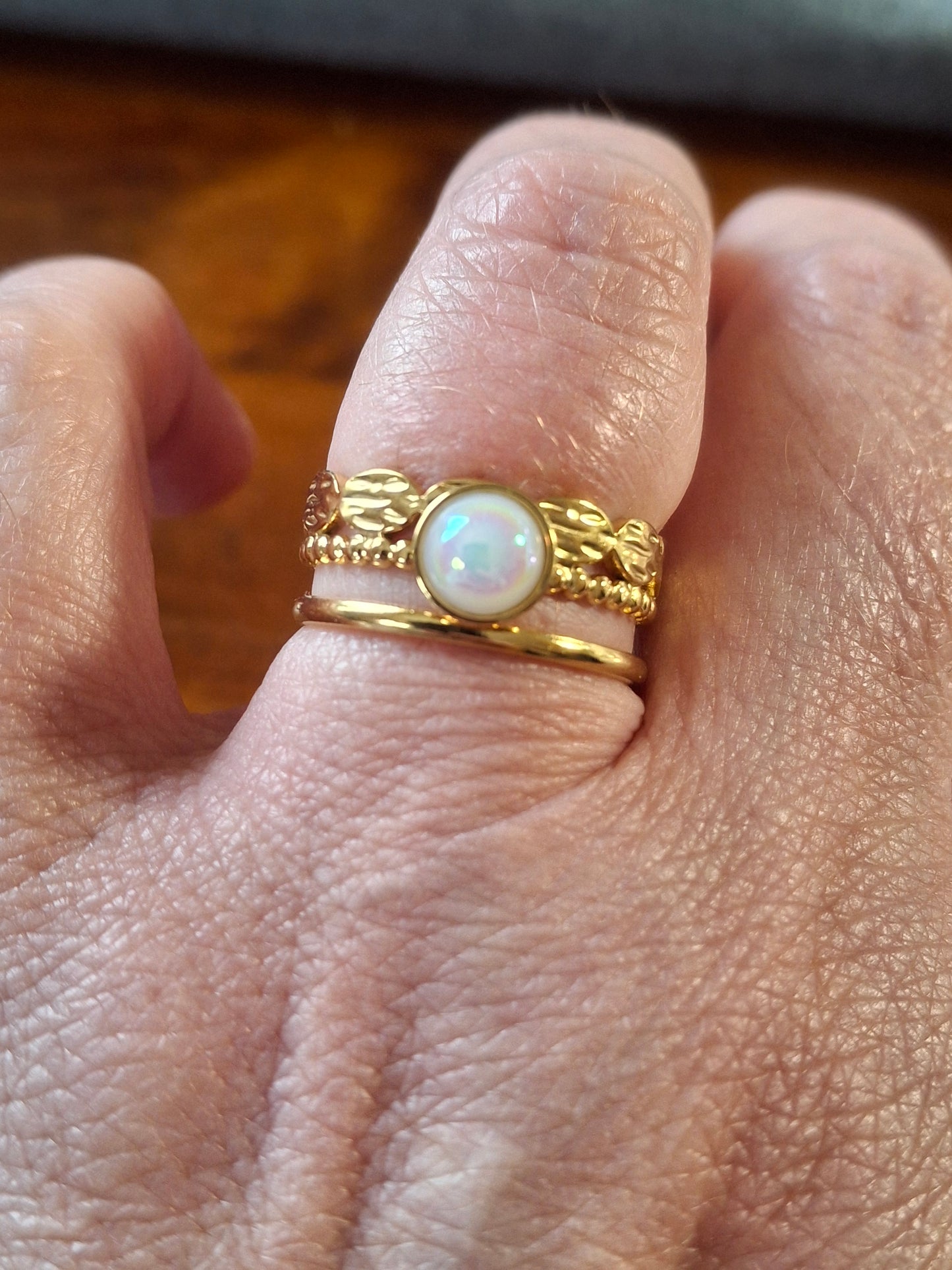 Bague stainless steel 316 réglable ajustable