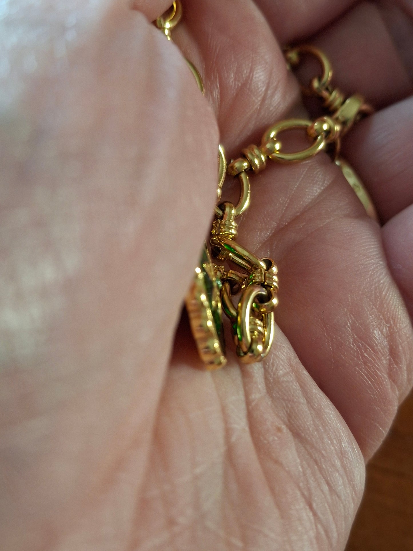 Bracelet chaîne acier inoxydable stainless steel 316 et pendentif email coloré stainless steel 316 sur mesure