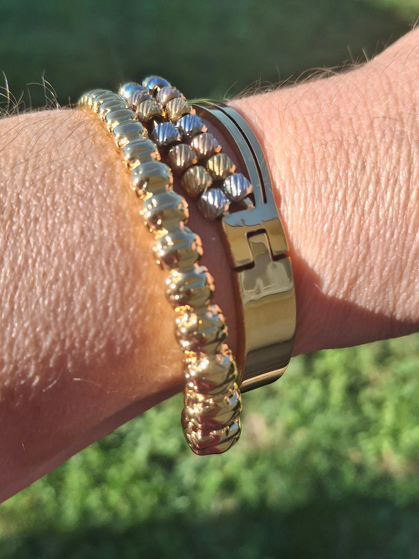 Schönes, steifes Armband aus hochwertigem Edelstahl 316.