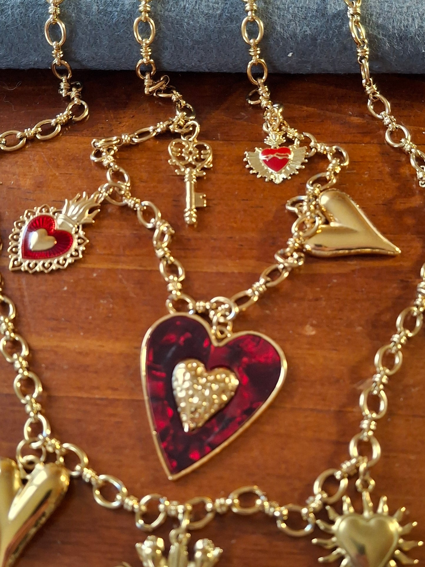 Collier chaîne acier inoxydable stainless steel 316 breloques ajustable réglable