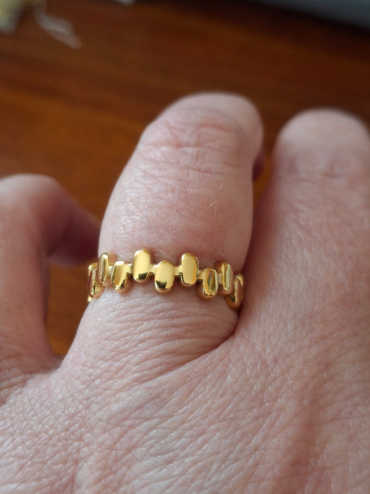 Bague acier inoxydable stainless steel 316 minimaliste réglable ajustable