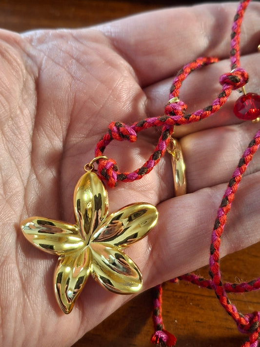 Collier cordon tressé réglable ajustable handmade