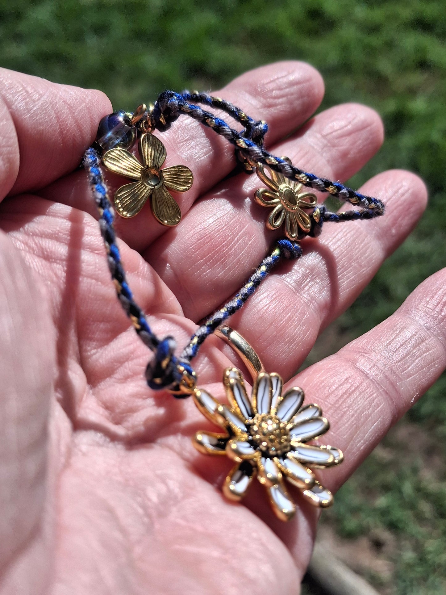 Handgemachte verstellbare geflochtene Kordelkette