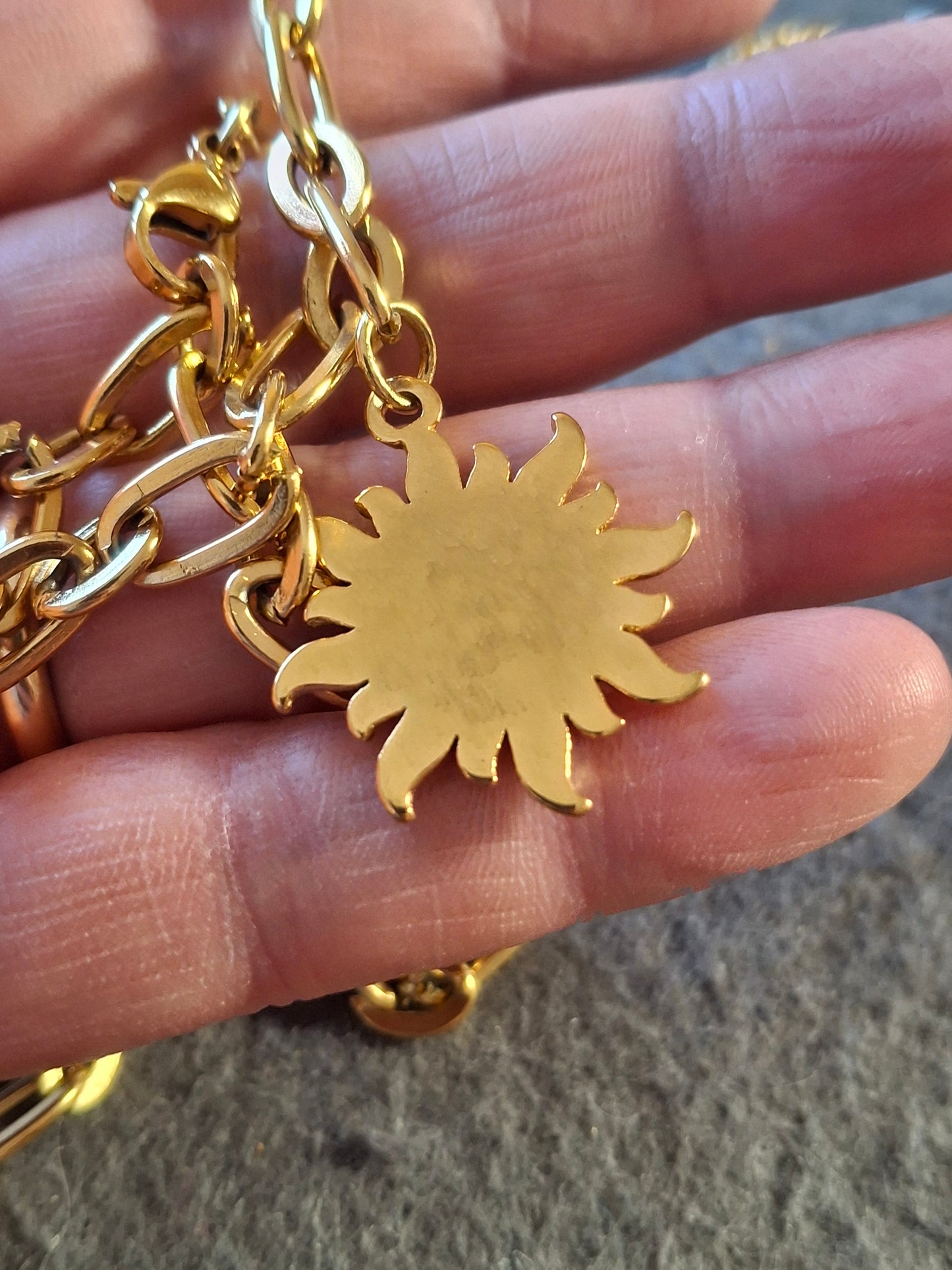 Bracelet chaîne acier inoxydable stainless steel 316 soleil stainless steel 316 sur mesure