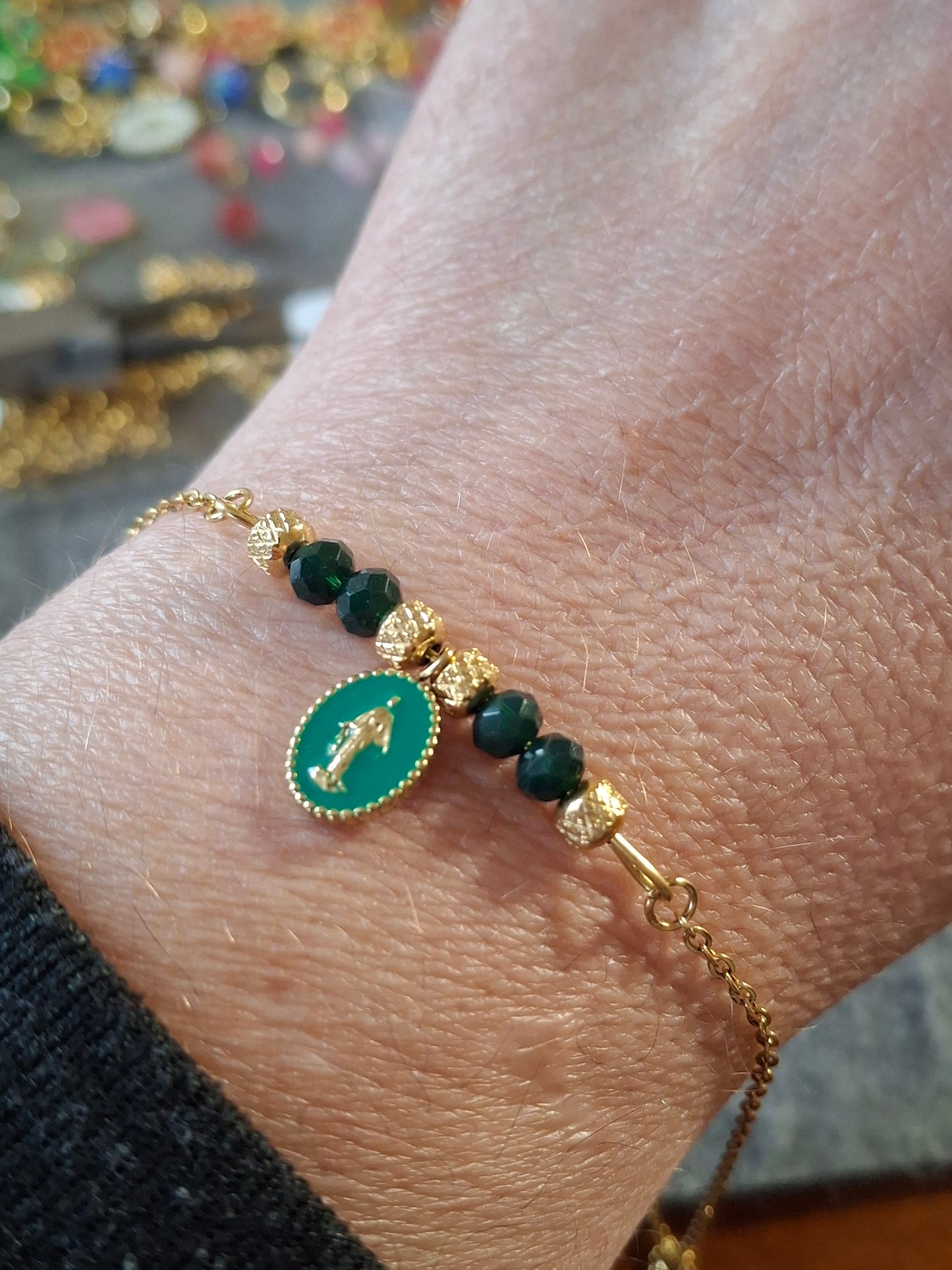 Bracelet chaîne acier inoxydable stainless steel 316 madone stainless steel 316 handmade sur mesure