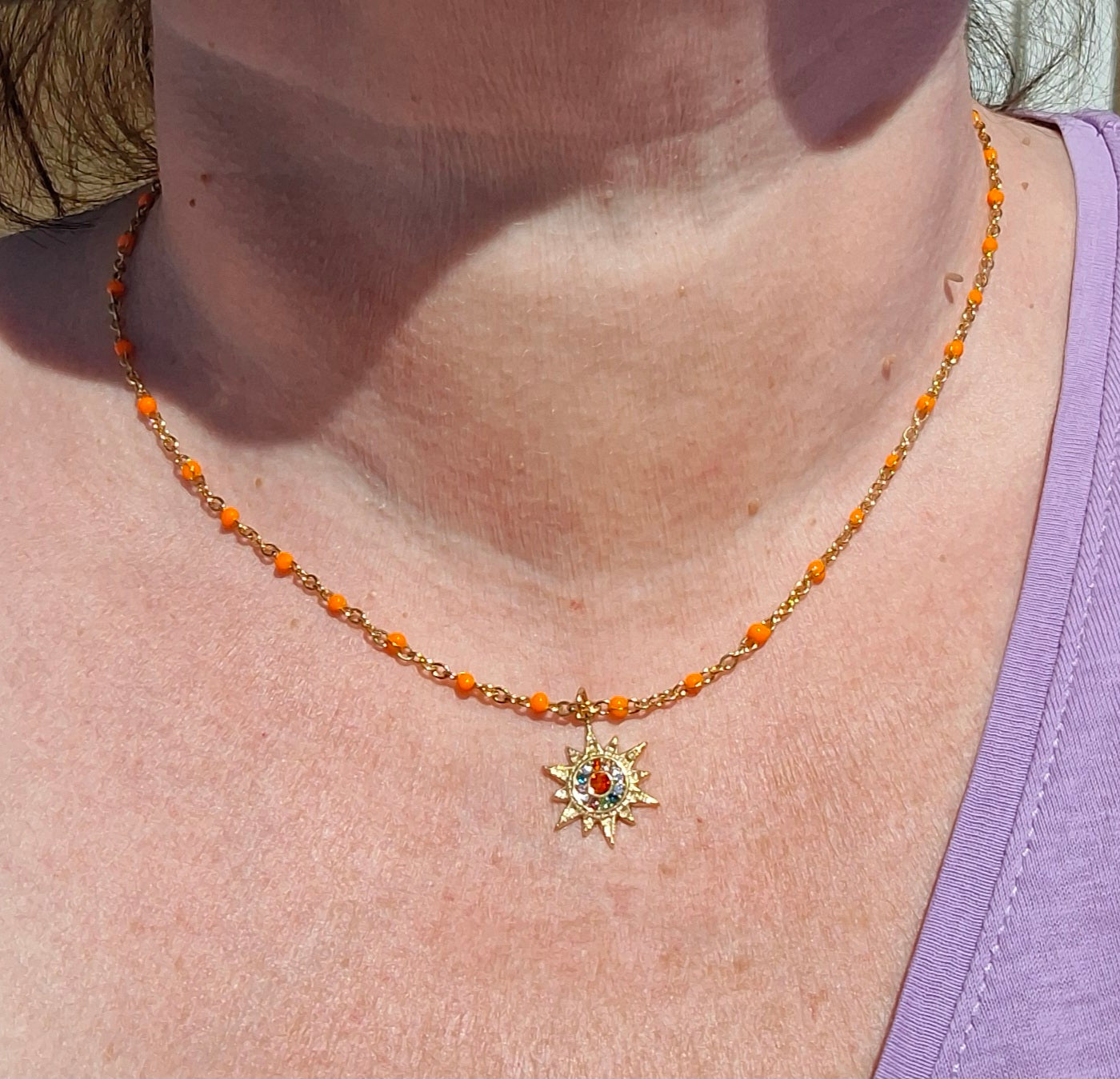 Goldkette Halskette Edelstahl Edelstahl Stern Anhänger Edelstahl 316 mit Zirkonia besetzt