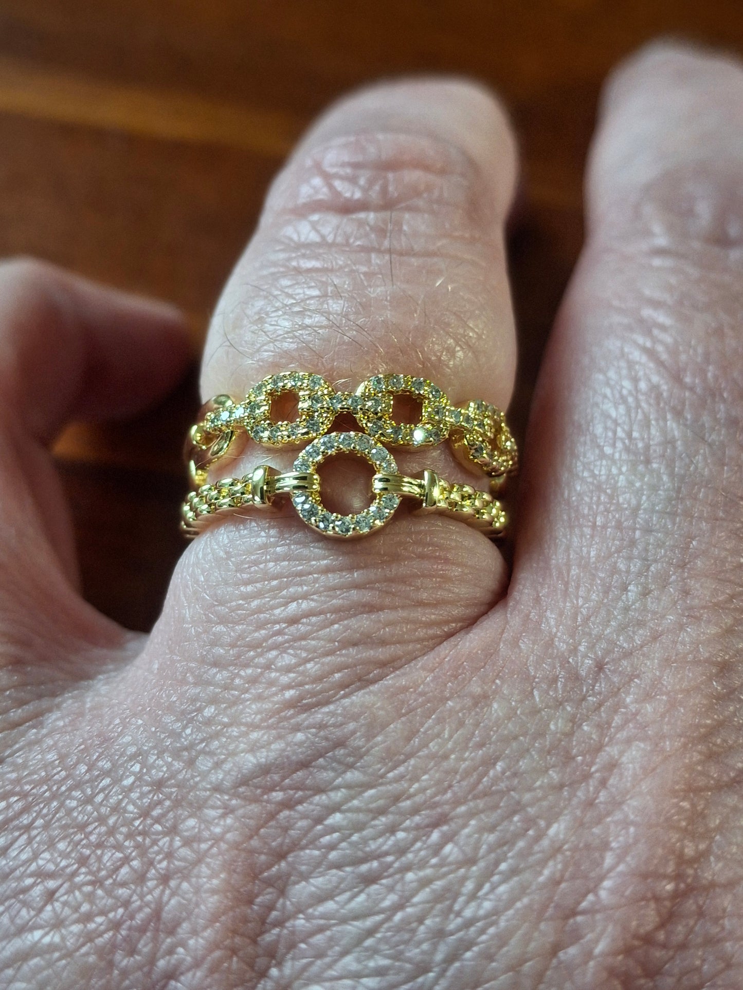 Bague acier inoxydable stainless steel 316 sertie zirconium ajustable réglable