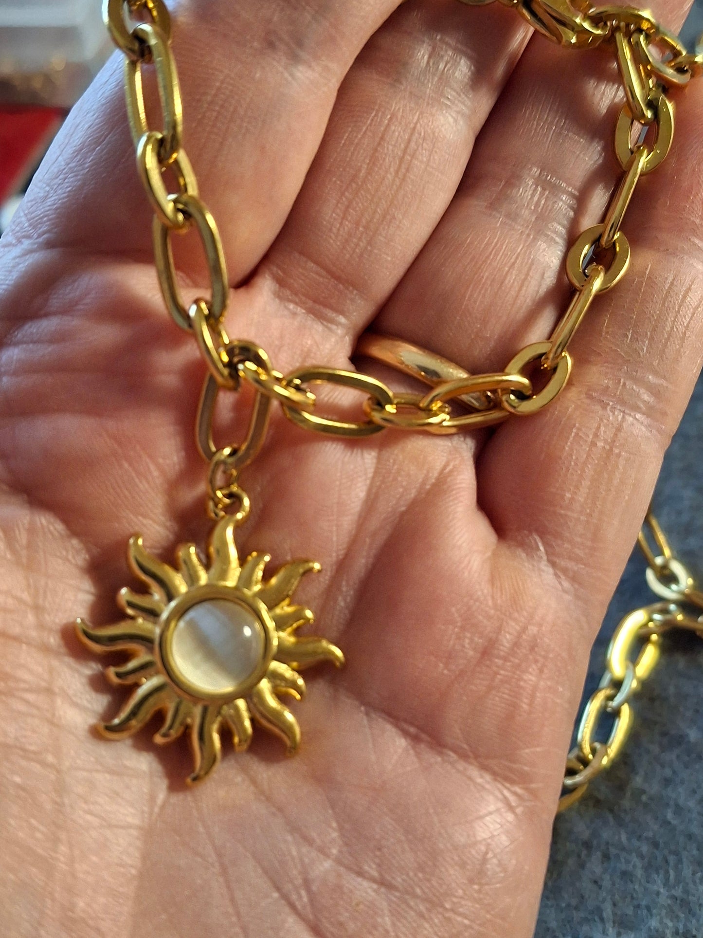 Bracelet chaîne acier inoxydable stainless steel 316 soleil stainless steel 316 sur mesure