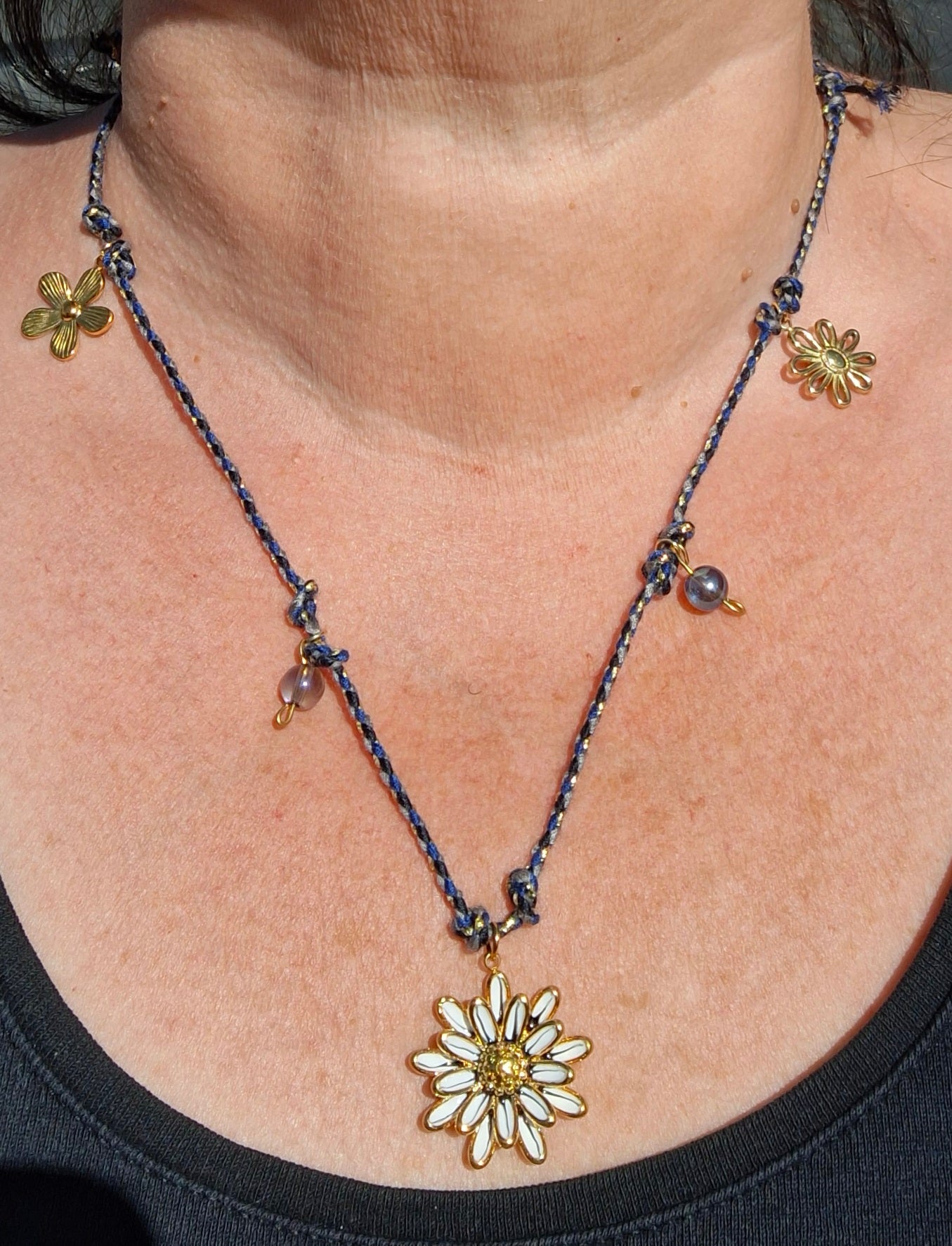 Handgemachte verstellbare geflochtene Kordelkette