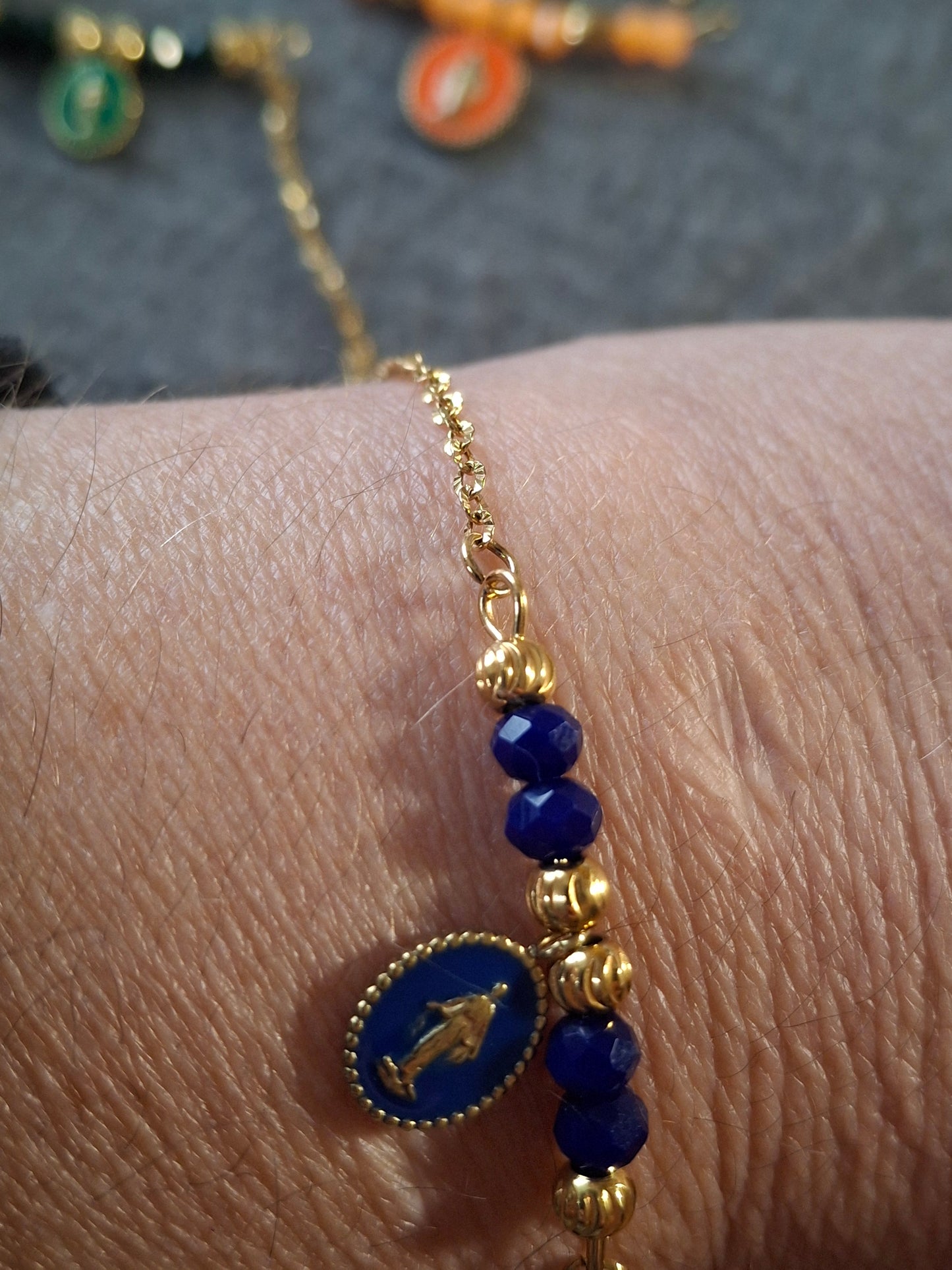 Bracelet chaîne acier inoxydable stainless steel 316 madone stainless steel 316 handmade sur mesure