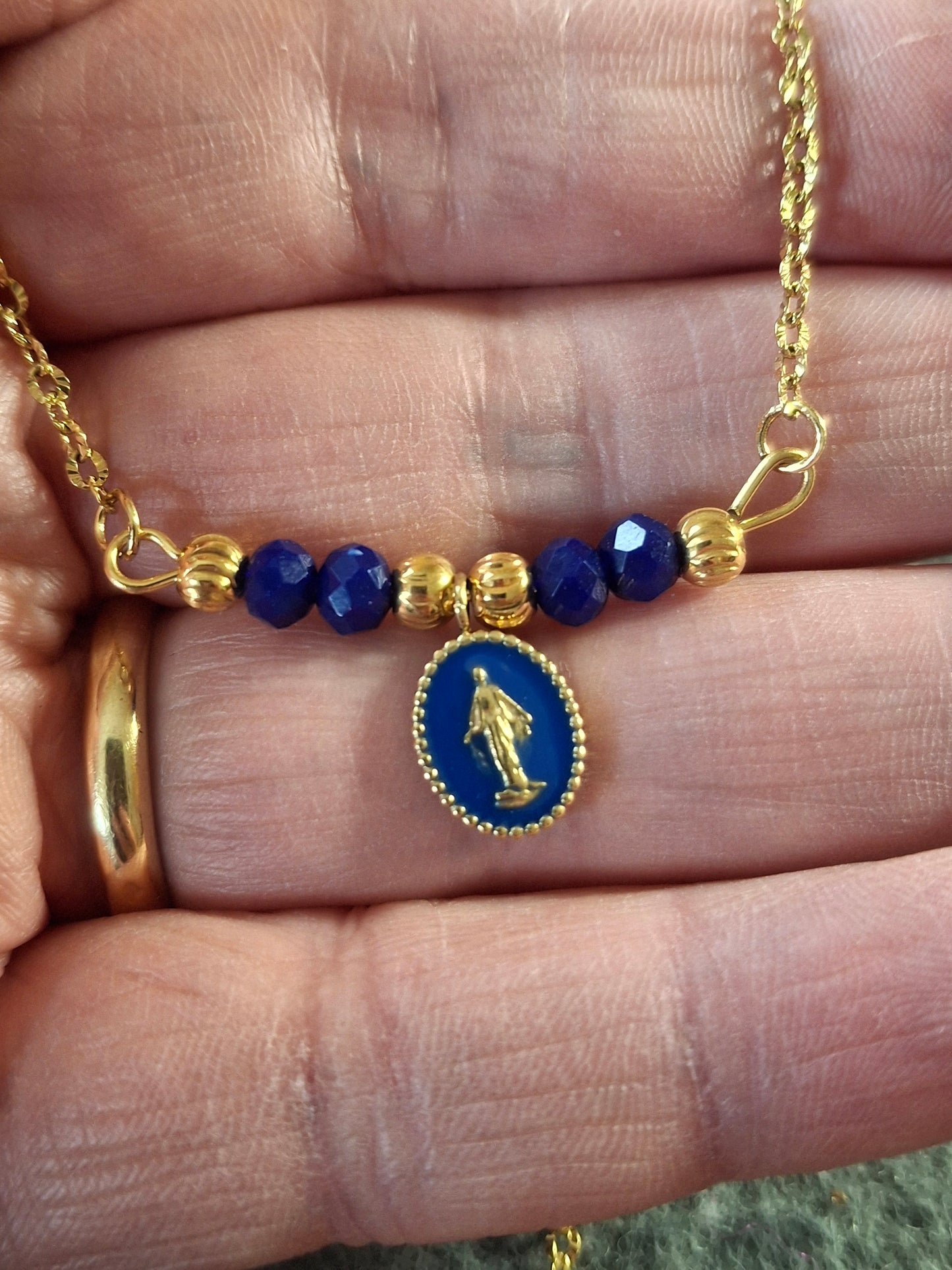 Bracelet chaîne acier inoxydable stainless steel 316 madone stainless steel 316 handmade sur mesure