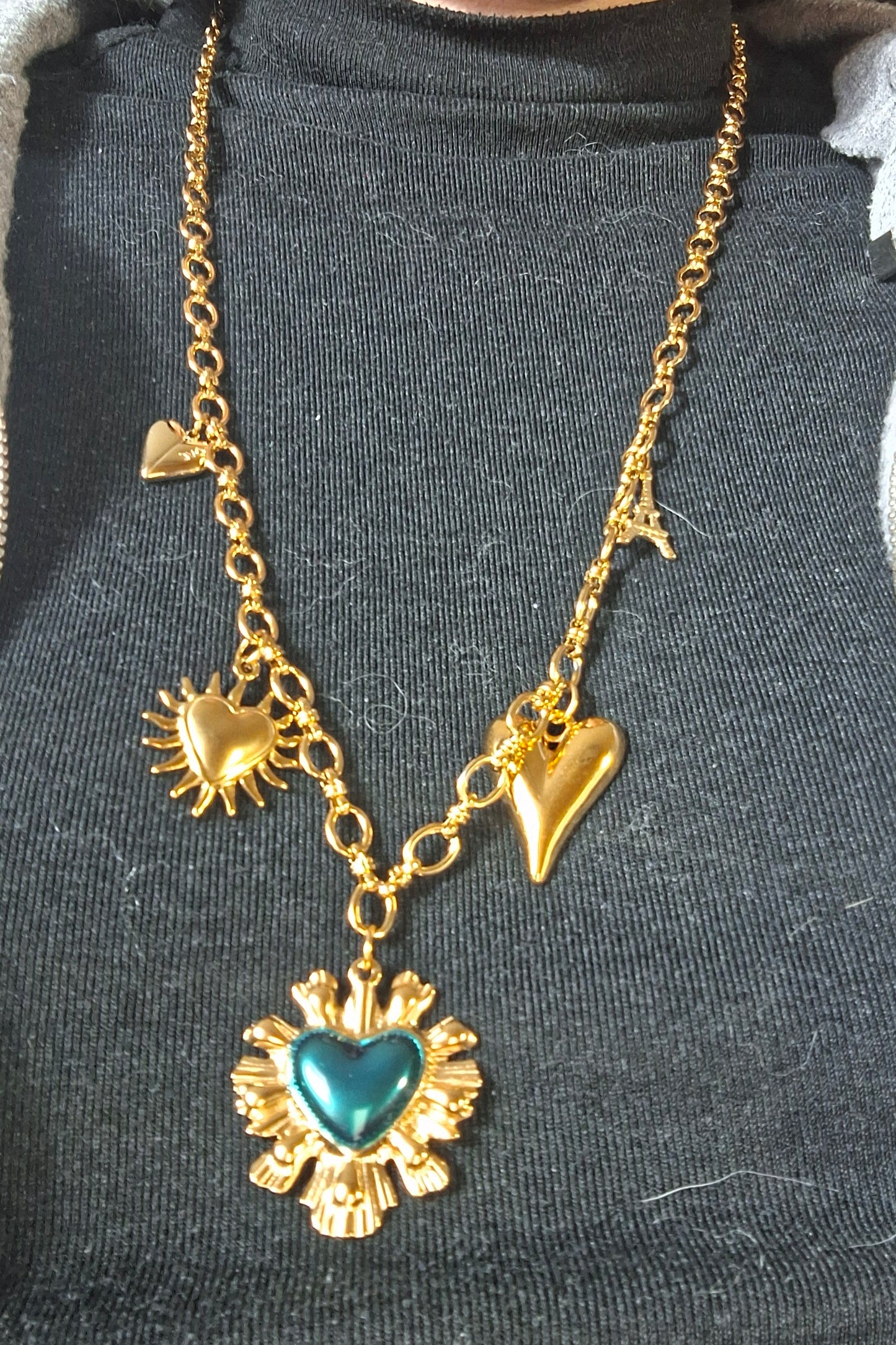 Collier chaîne acier inoxydable stainless steel 316 breloques ajustable réglable