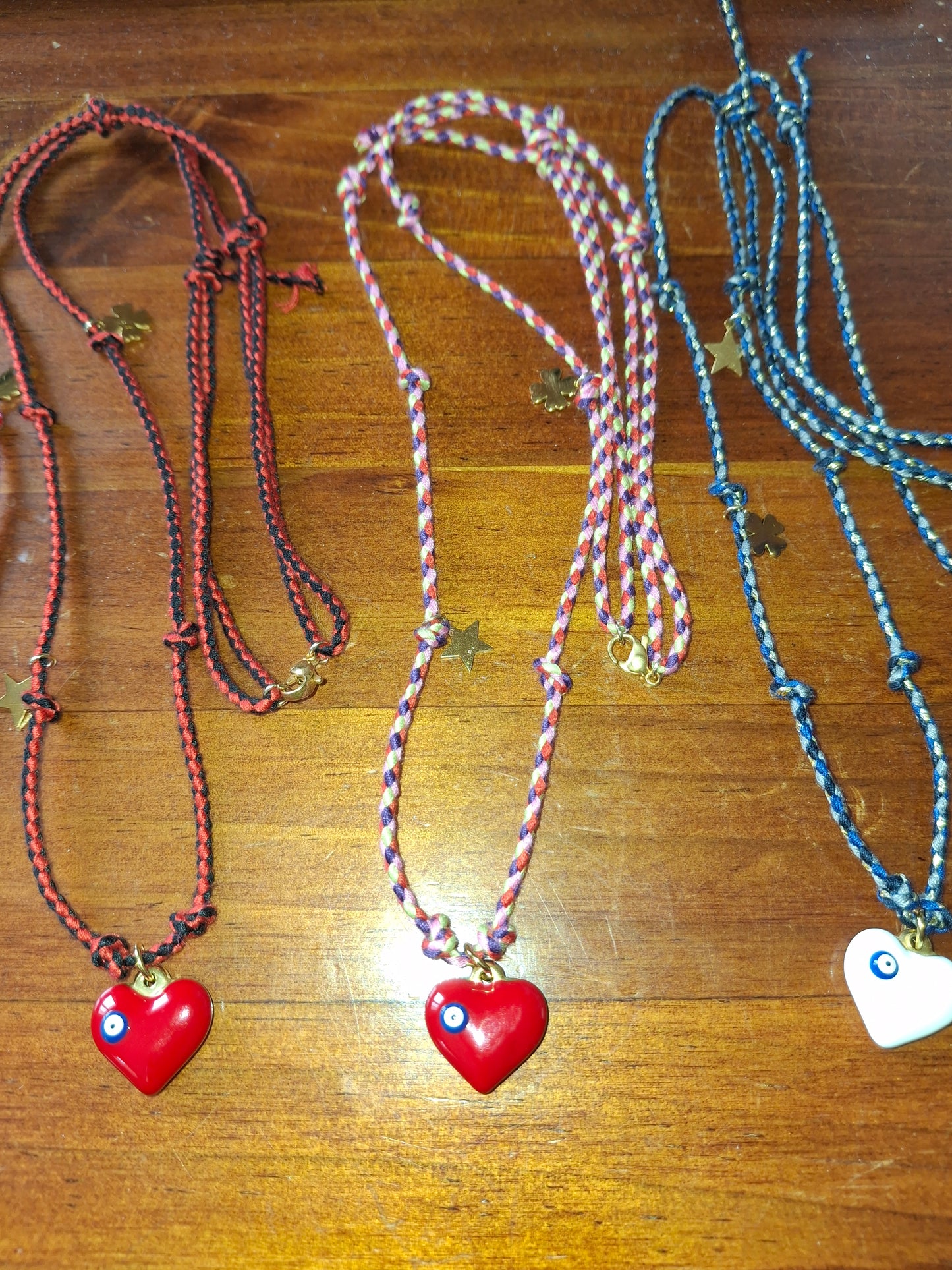 Collier cordon tressé réglable ajustable handmade talisman gri gri