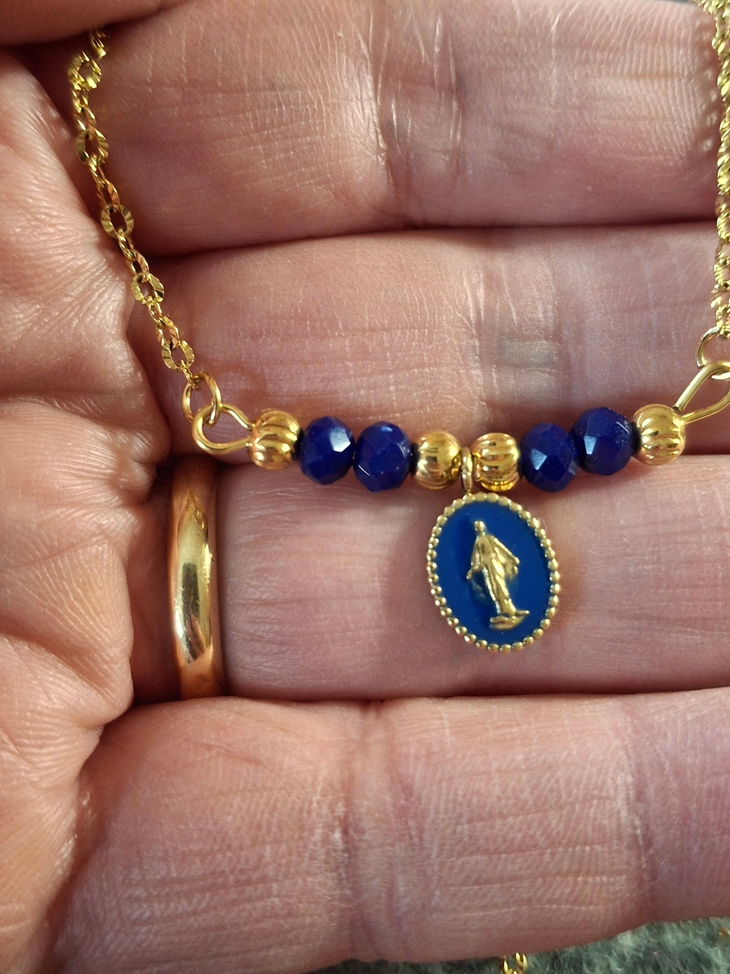 Bracelet chaîne acier inoxydable stainless steel 316 madone stainless steel 316 handmade sur mesure