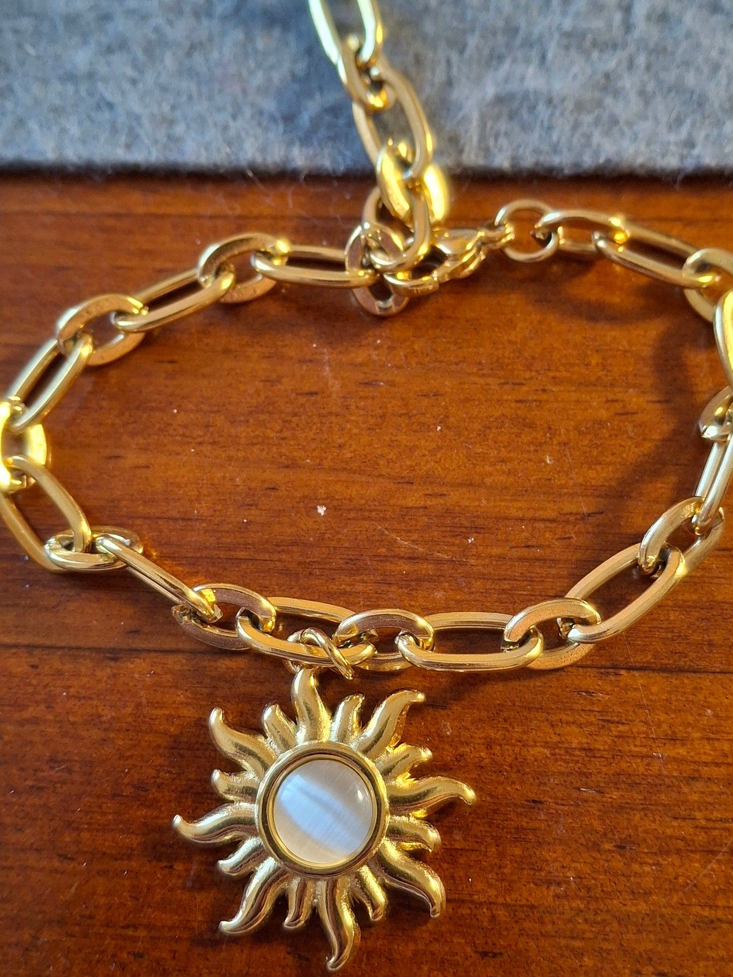 Bracelet chaîne acier inoxydable stainless steel 316 soleil stainless steel 316 sur mesure