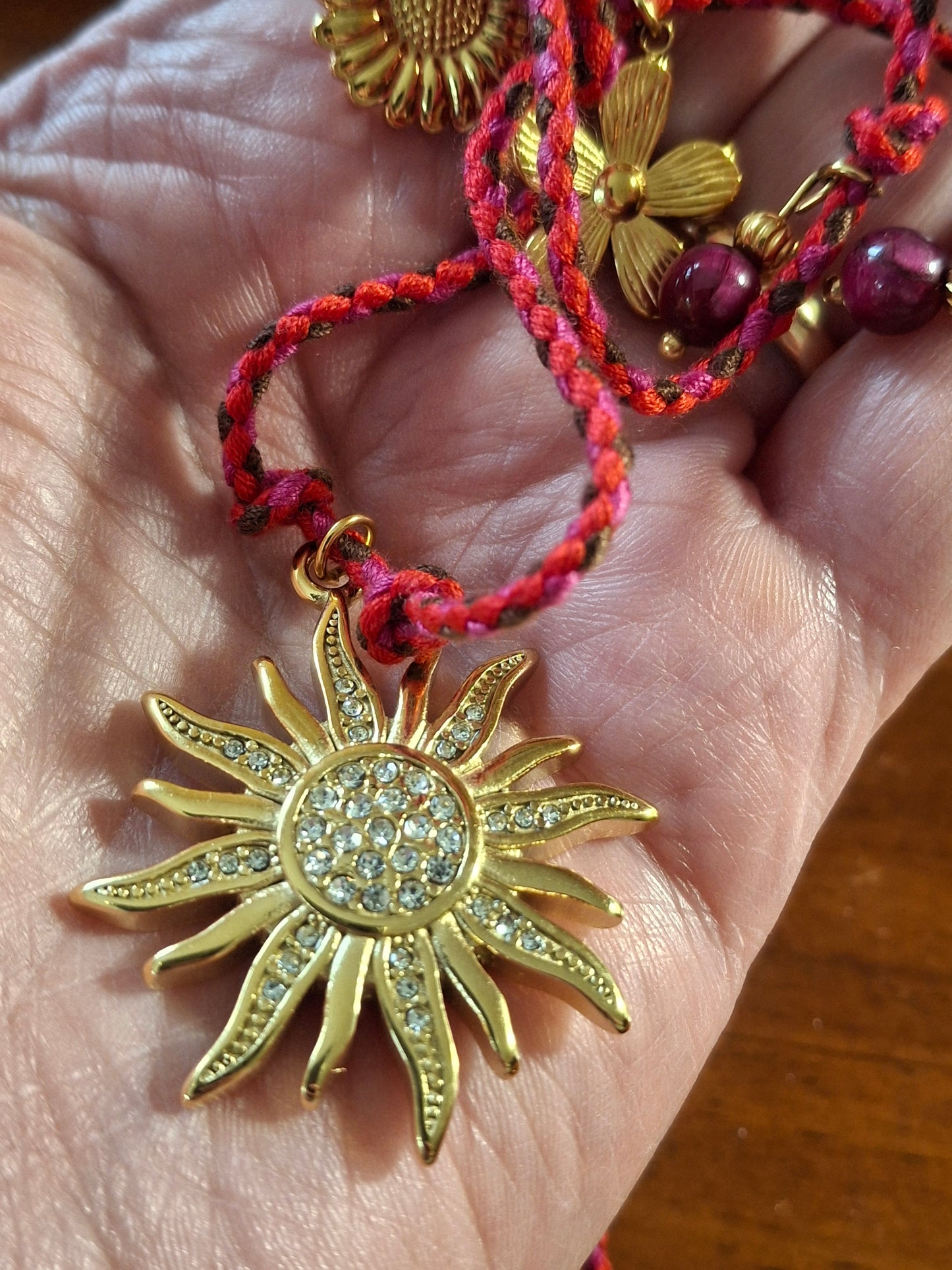 Collier cordon tressé réglable ajustable handmade