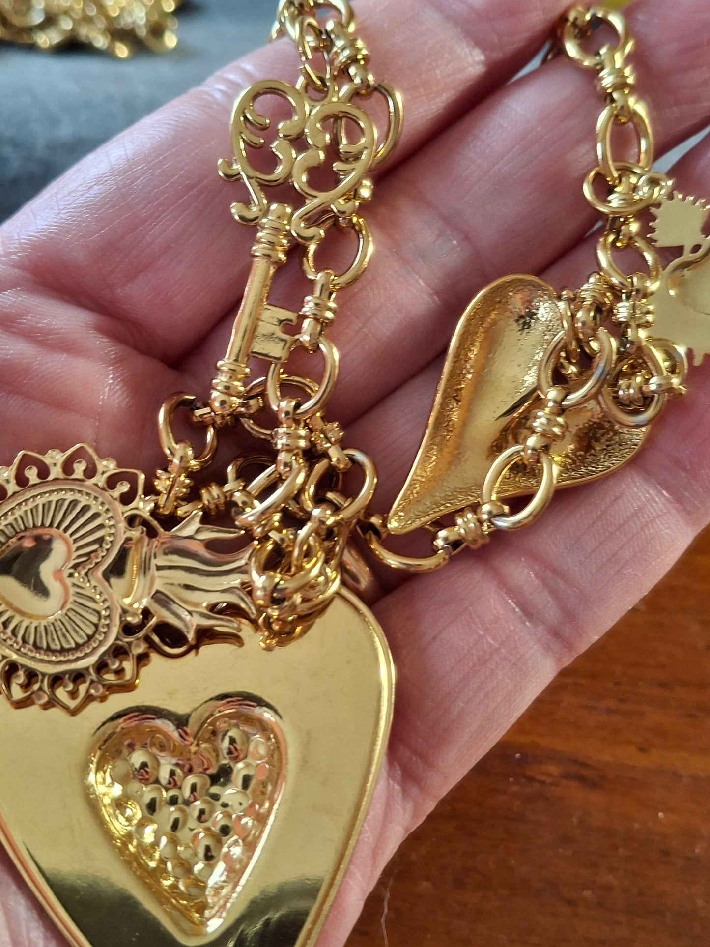 Collier chaîne acier inoxydable stainless steel 316 breloques ajustable réglable