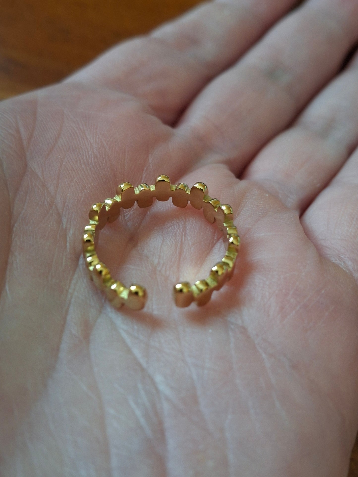 Bague acier inoxydable stainless steel 316 minimaliste réglable ajustable